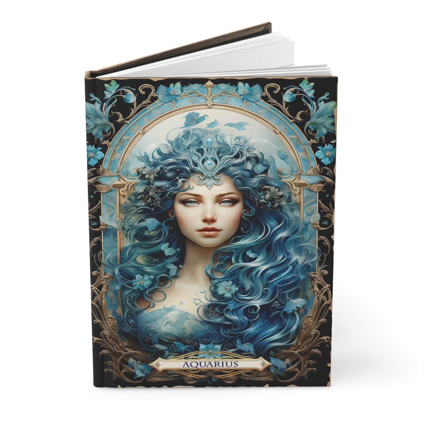 Aquarius - Floral Collection (Hardcover Journal Matte)
