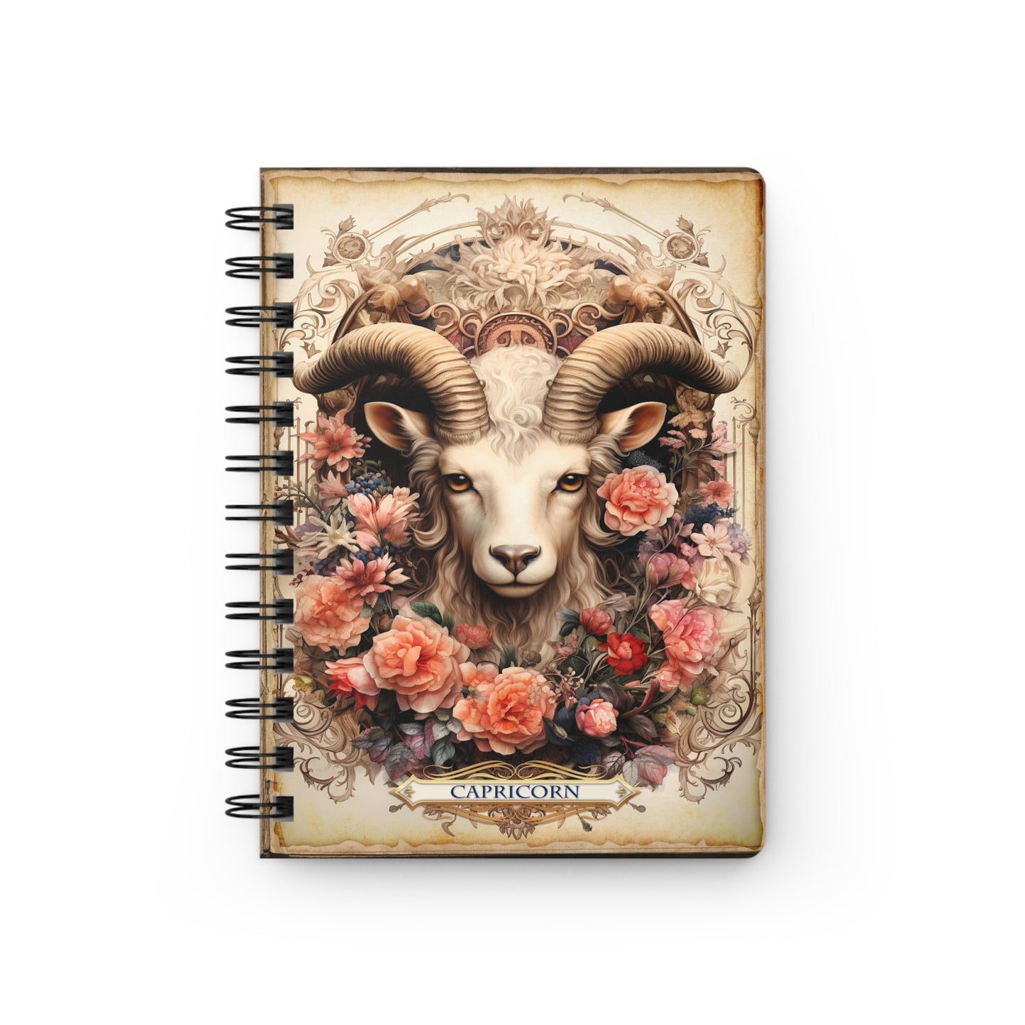 Capricorn - Floral Collection (Spiral Bound Journal)