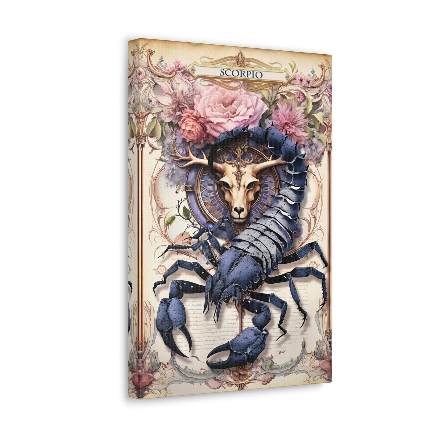 Floral Zodiac - Scorpio (Canvas Gallery Wraps)