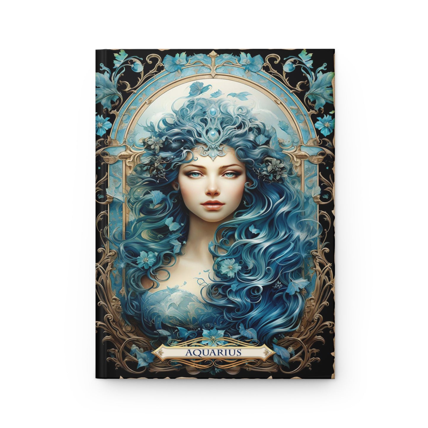 Aquarius - Floral Collection (Hardcover Journal Matte)