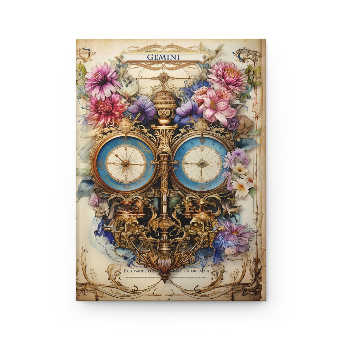 Gemini - Floral Collection (Hardcover Journal Matte)