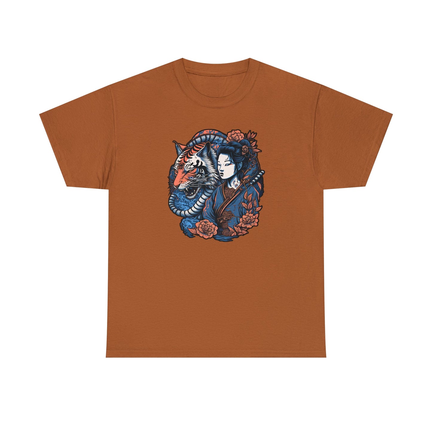 CrazyYetiClothing, CYC, Asian Woman w/ Tiger (Unisex Tee), T-Shirt