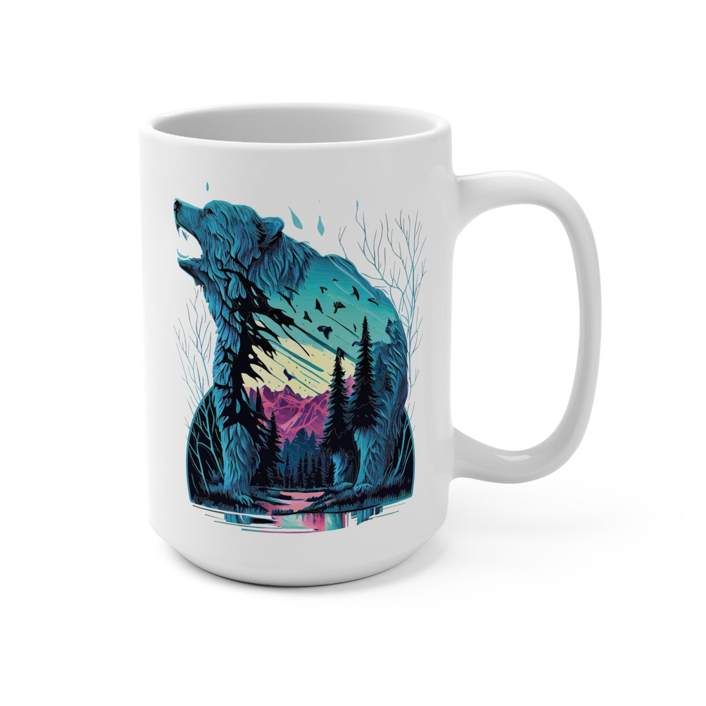 CrazyYetiClothing, CYC, Bear Nature (Mug 15oz), Mug