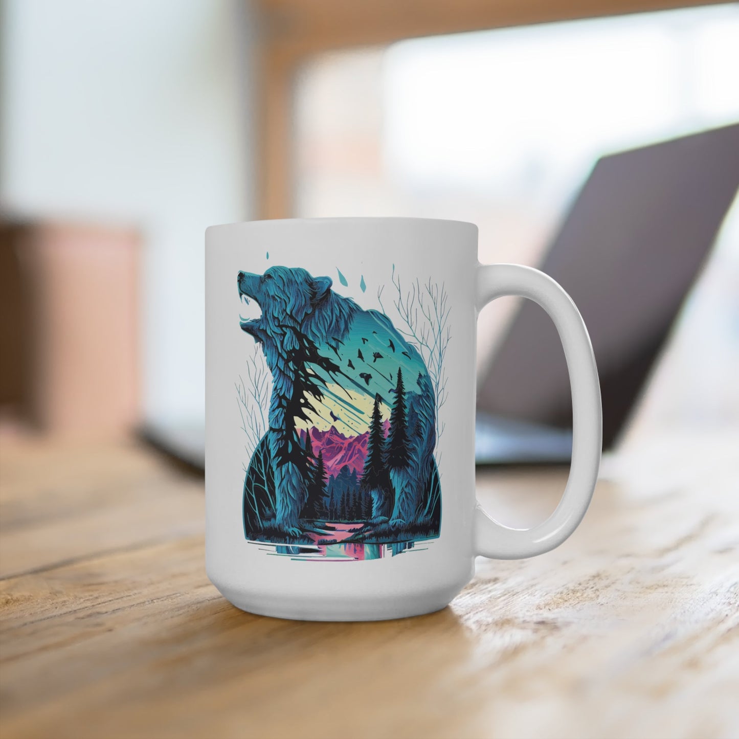 CrazyYetiClothing, CYC, Bear Nature (Mug 15oz), Mug