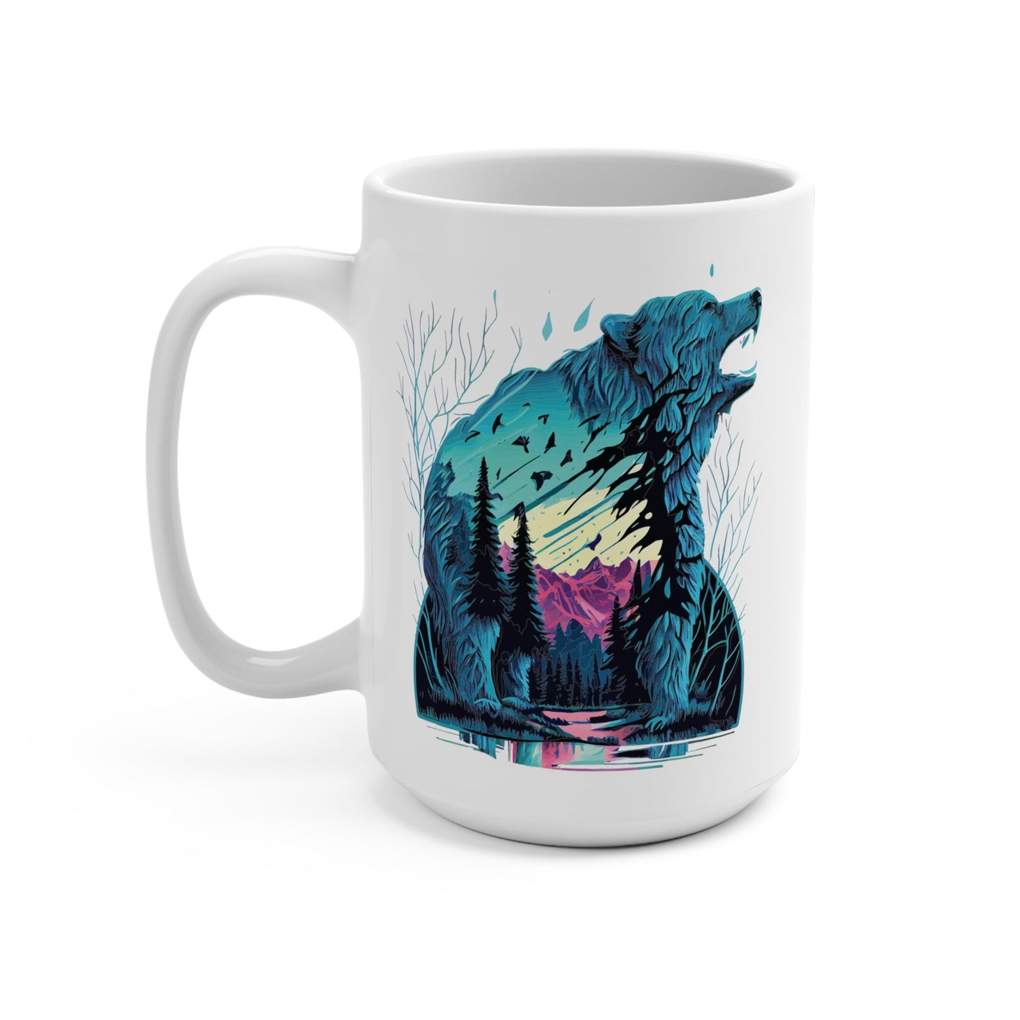 CrazyYetiClothing, CYC, Bear Nature (Mug 15oz), Mug