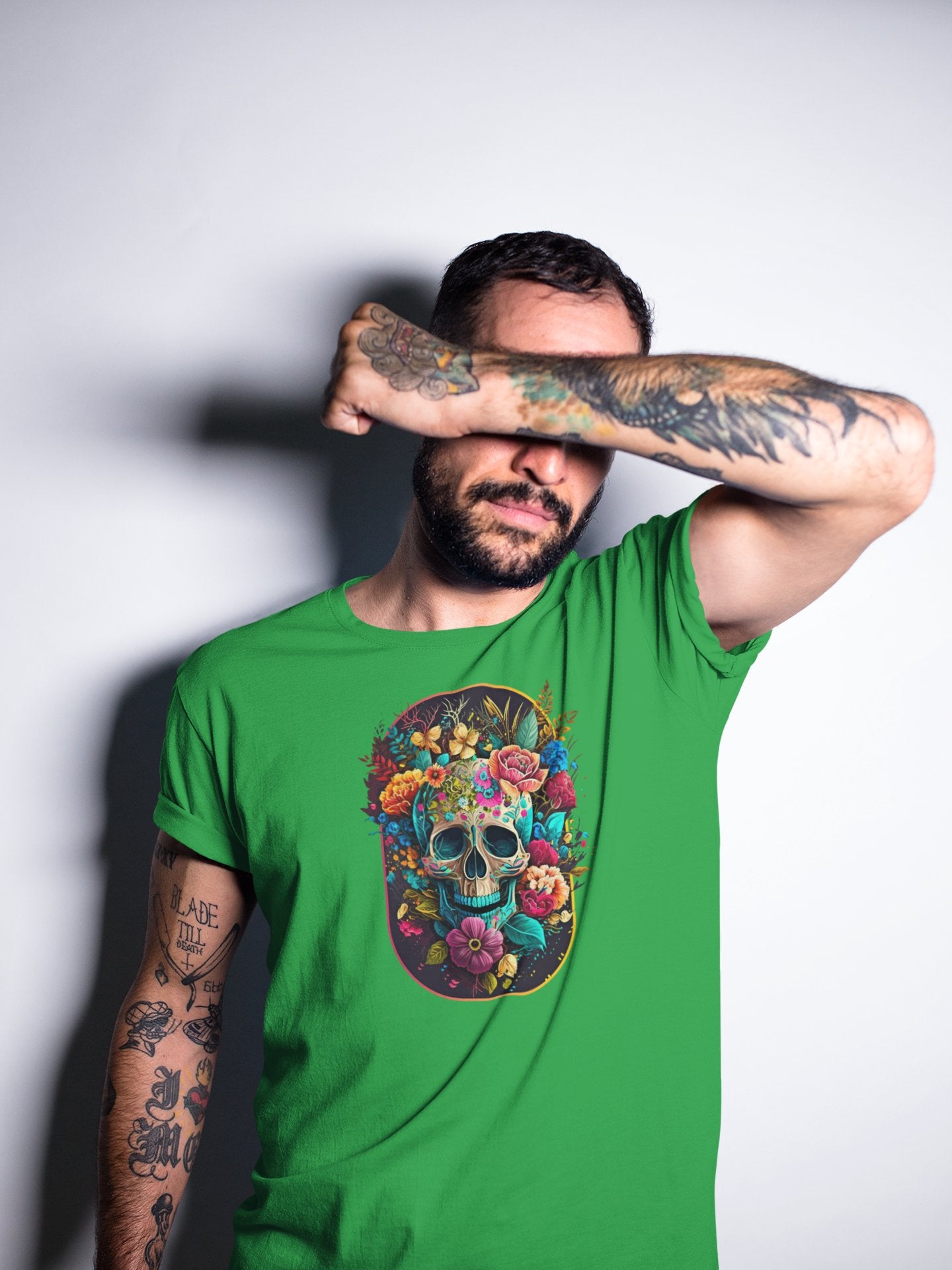 CrazyYetiClothing, CYC, Floral Skull (Unisex Tee), T-Shirt