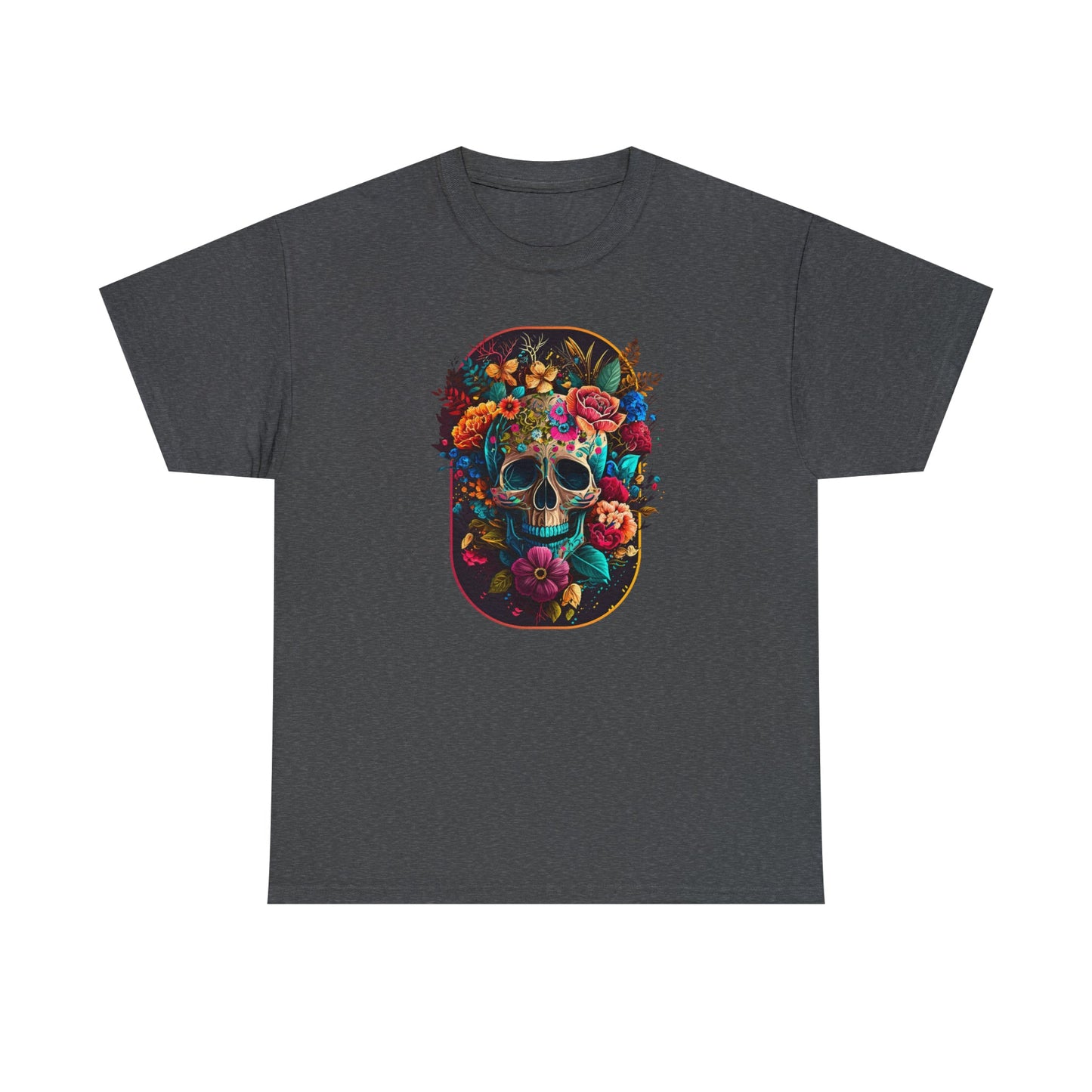 CrazyYetiClothing, CYC, Floral Skull (Unisex Tee), T-Shirt