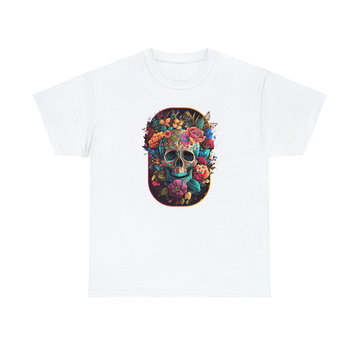 CrazyYetiClothing, CYC, Floral Skull (Unisex Tee), T-Shirt