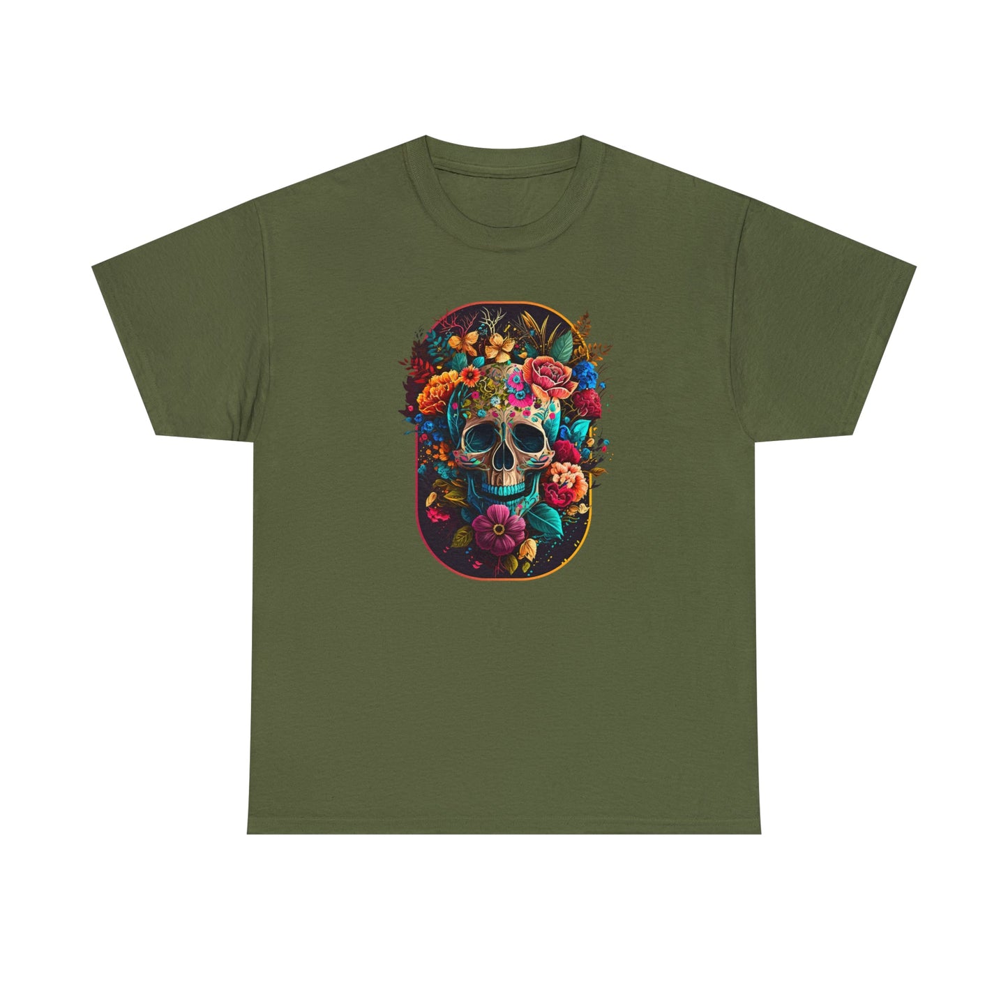CrazyYetiClothing, CYC, Floral Skull (Unisex Tee), T-Shirt