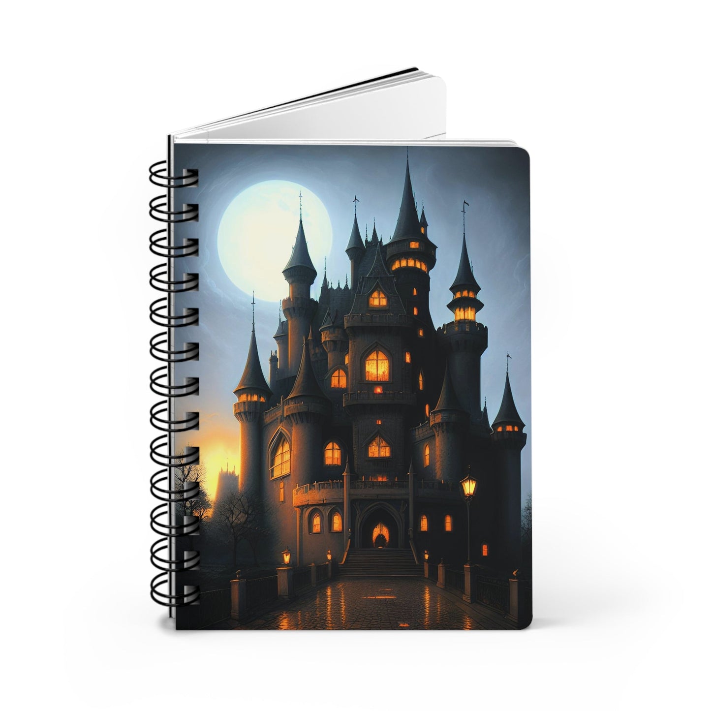 CrazyYetiClothing, CYC, Full Moon Castle (Spiral Bound Journal), Paper products
