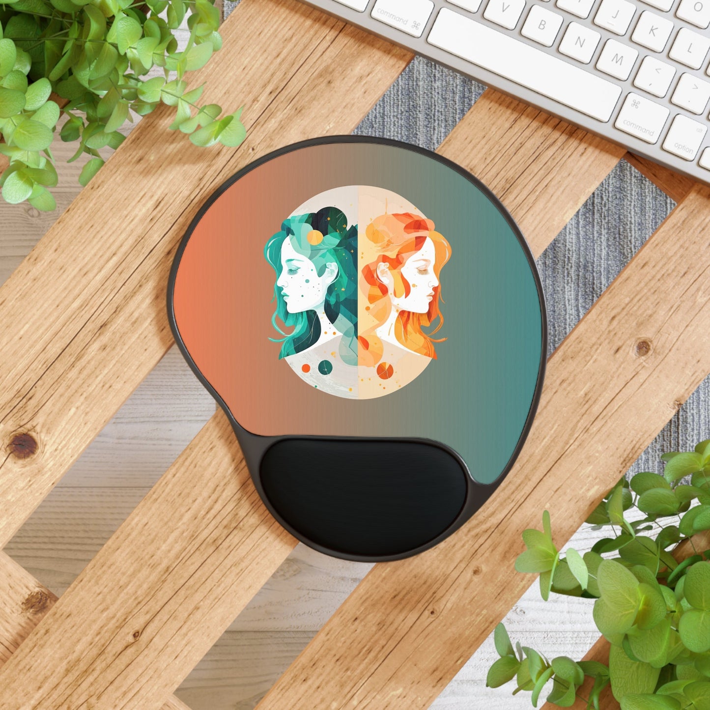 CrazyYetiClothing, CYC, Gemini (Mouse Pad w/Wrist Rest), Home Decor