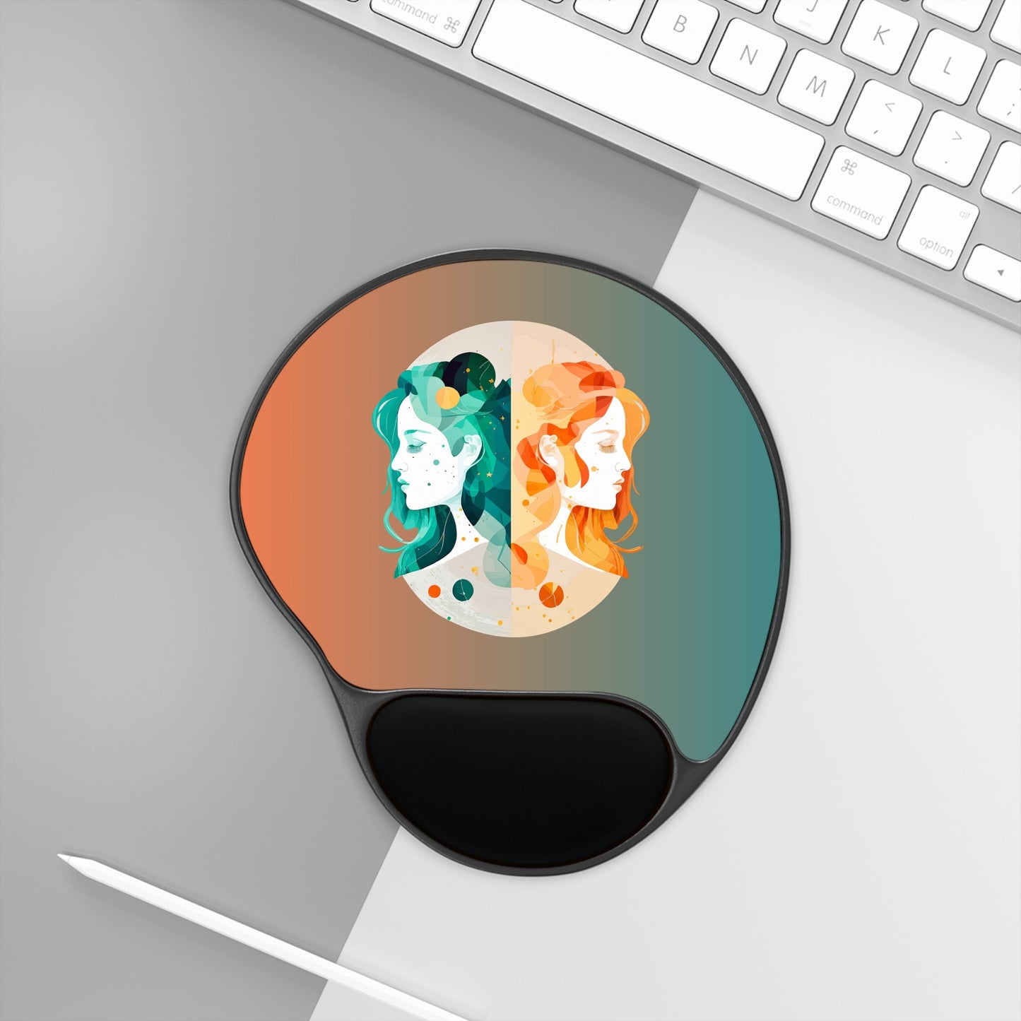 CrazyYetiClothing, CYC, Gemini (Mouse Pad w/Wrist Rest), Home Decor