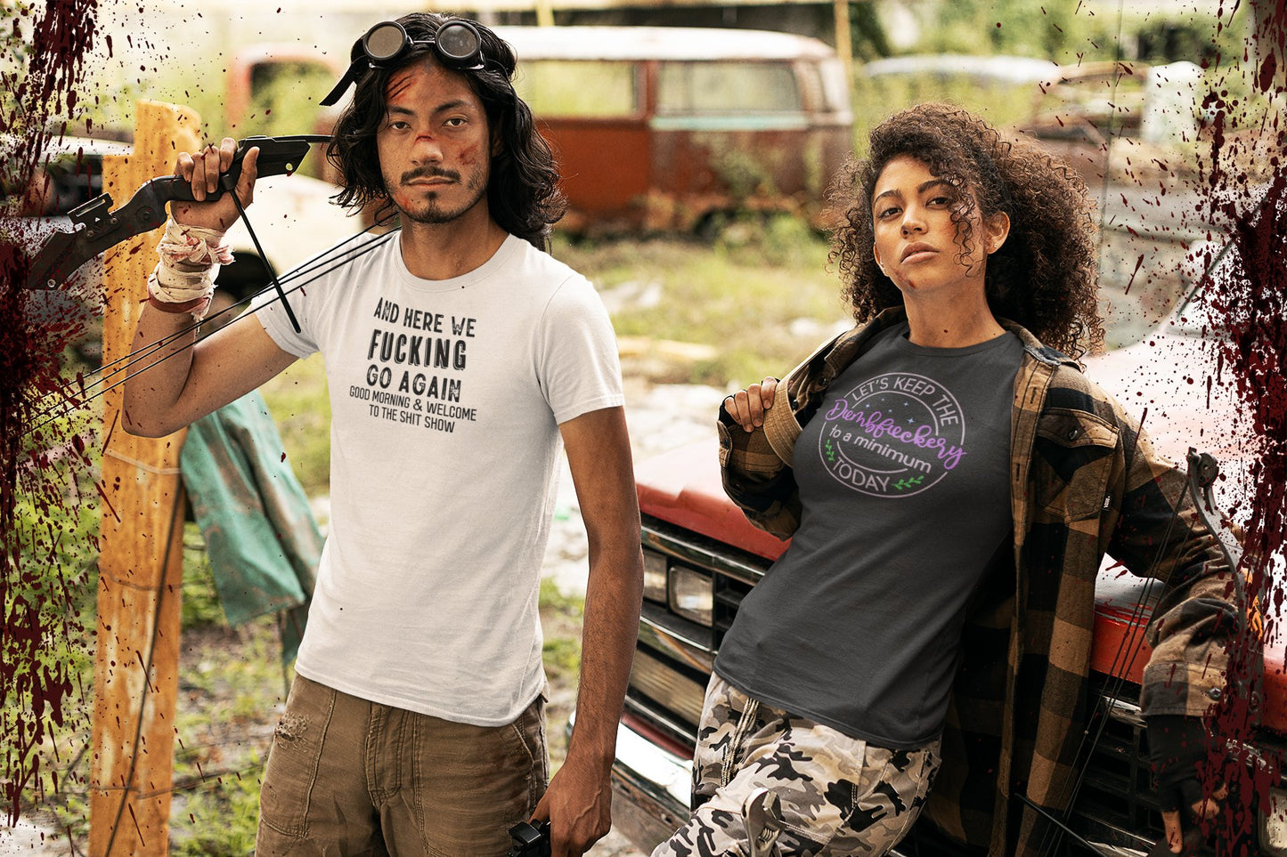 CrazyYetiClothing, CYC, Here We Go (Unisex Tee, Explicit, No Back Image), T-Shirt