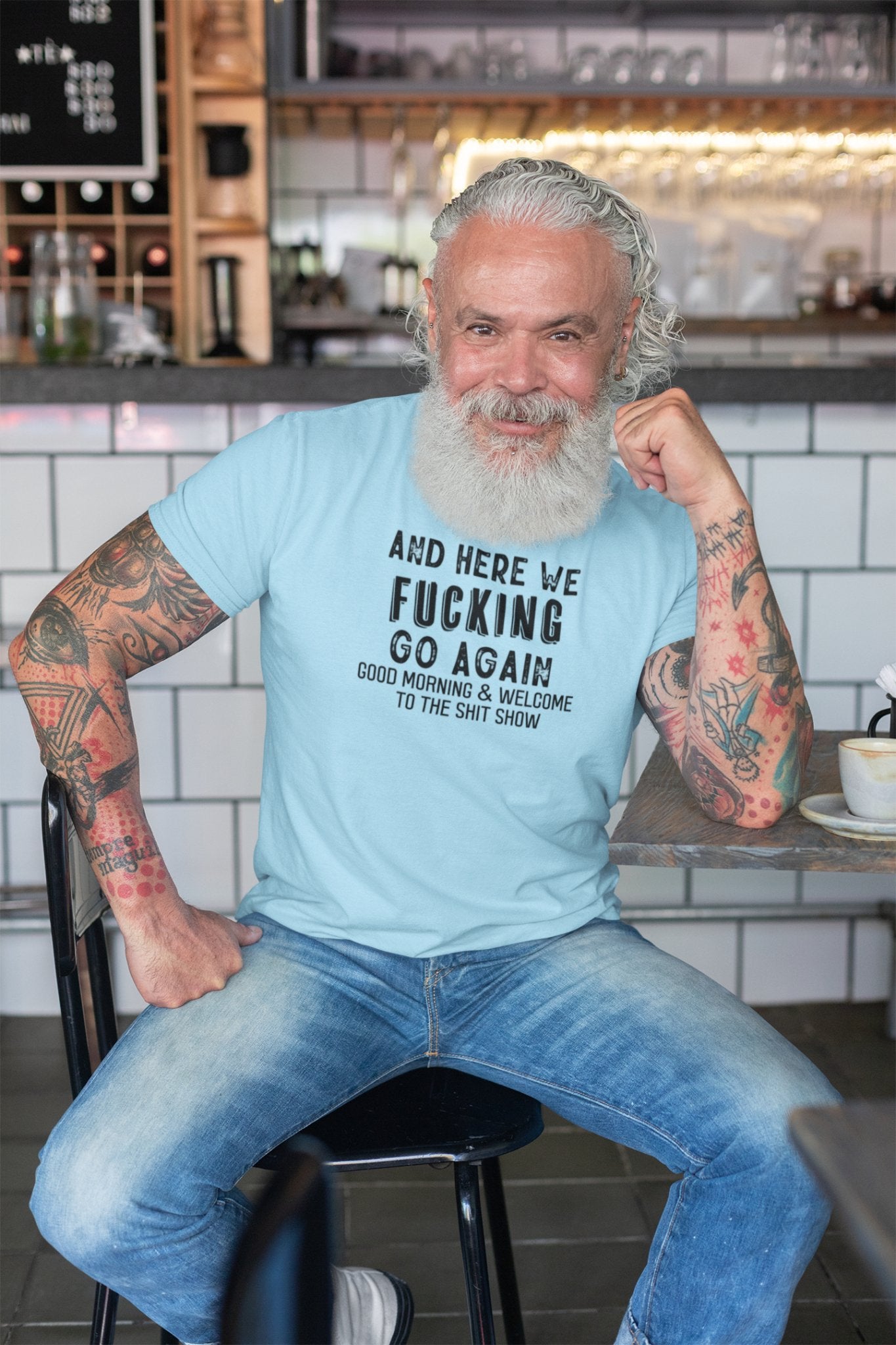 CrazyYetiClothing, CYC, Here We Go (Unisex Tee, Explicit, Supervisor Back Image), T-Shirt