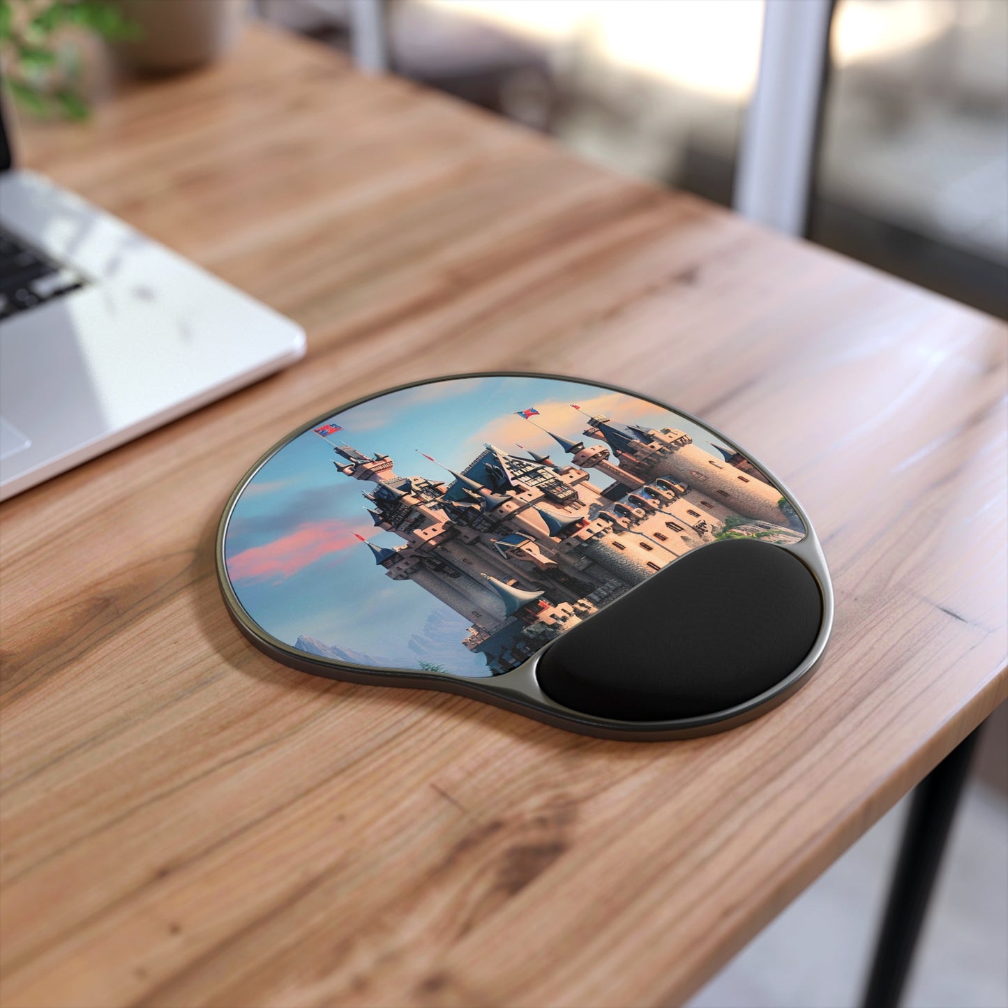 CrazyYetiClothing, CYC, Misty Castle (Mouse Pad w/ Wrist Rest), Home Decor