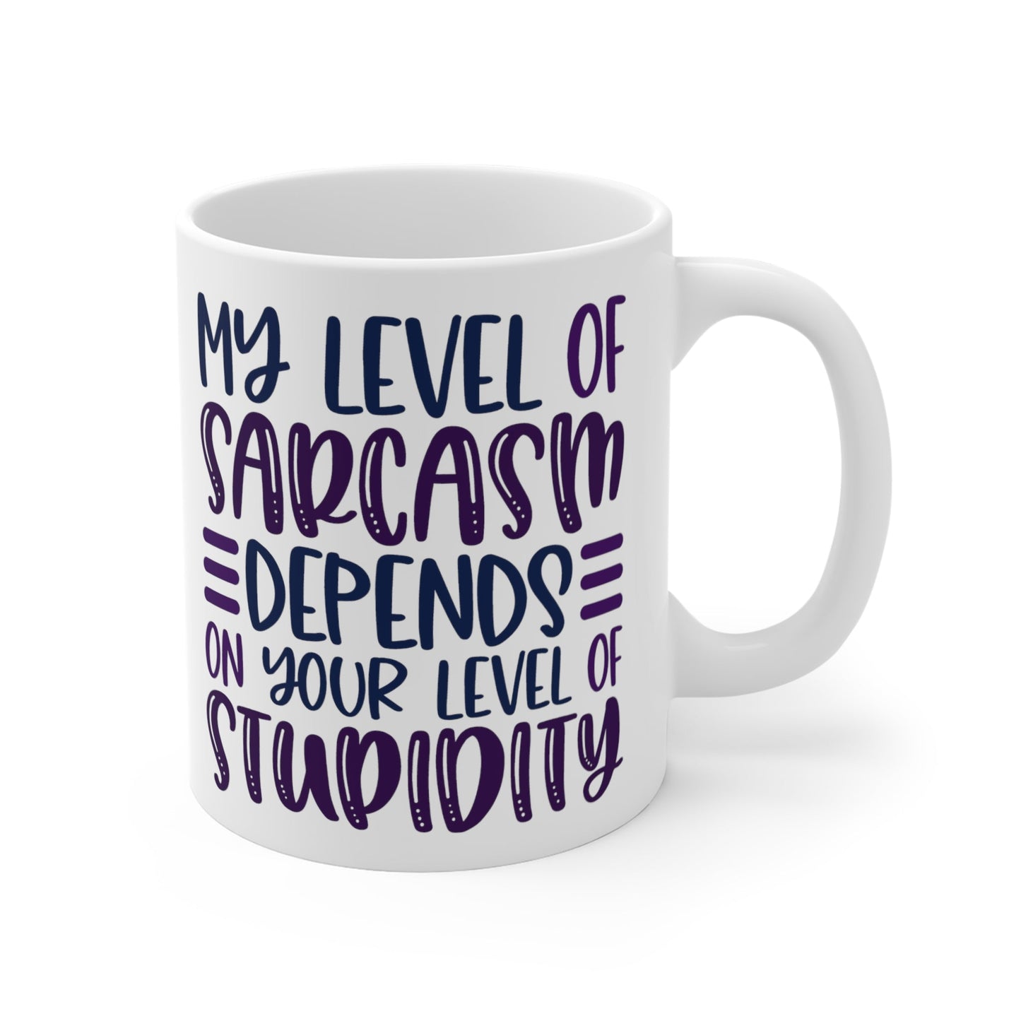 CrazyYetiClothing, CYC, Sarcasm and Stupidity (Ceramic Mug 11oz), Mug