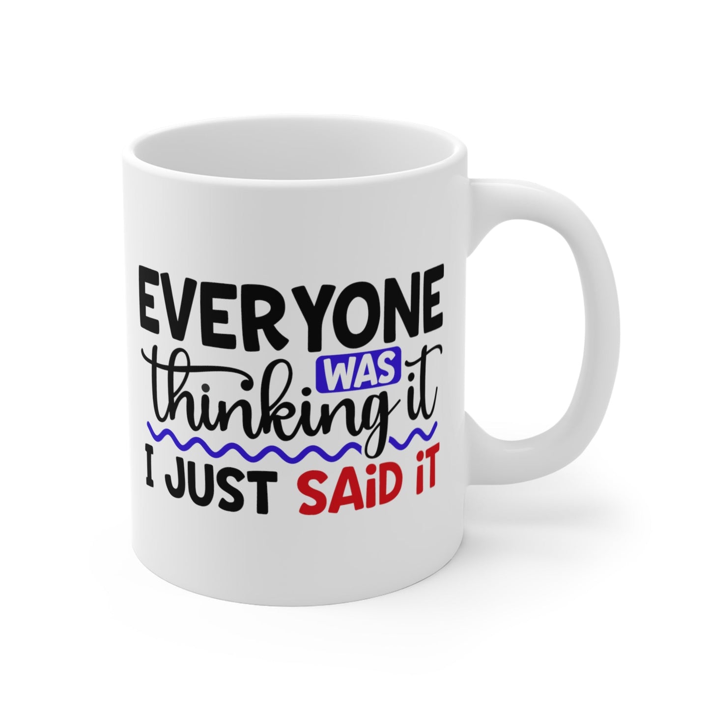 CrazyYetiClothing, CYC, Thinking It (Ceramic Mug 11oz), Mug