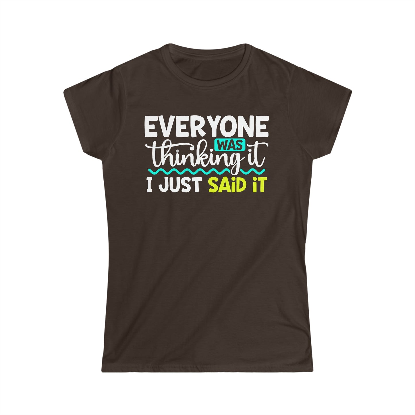 CrazyYetiClothing, CYC, Thinking It (Women's Softstyle Tee), T-Shirt