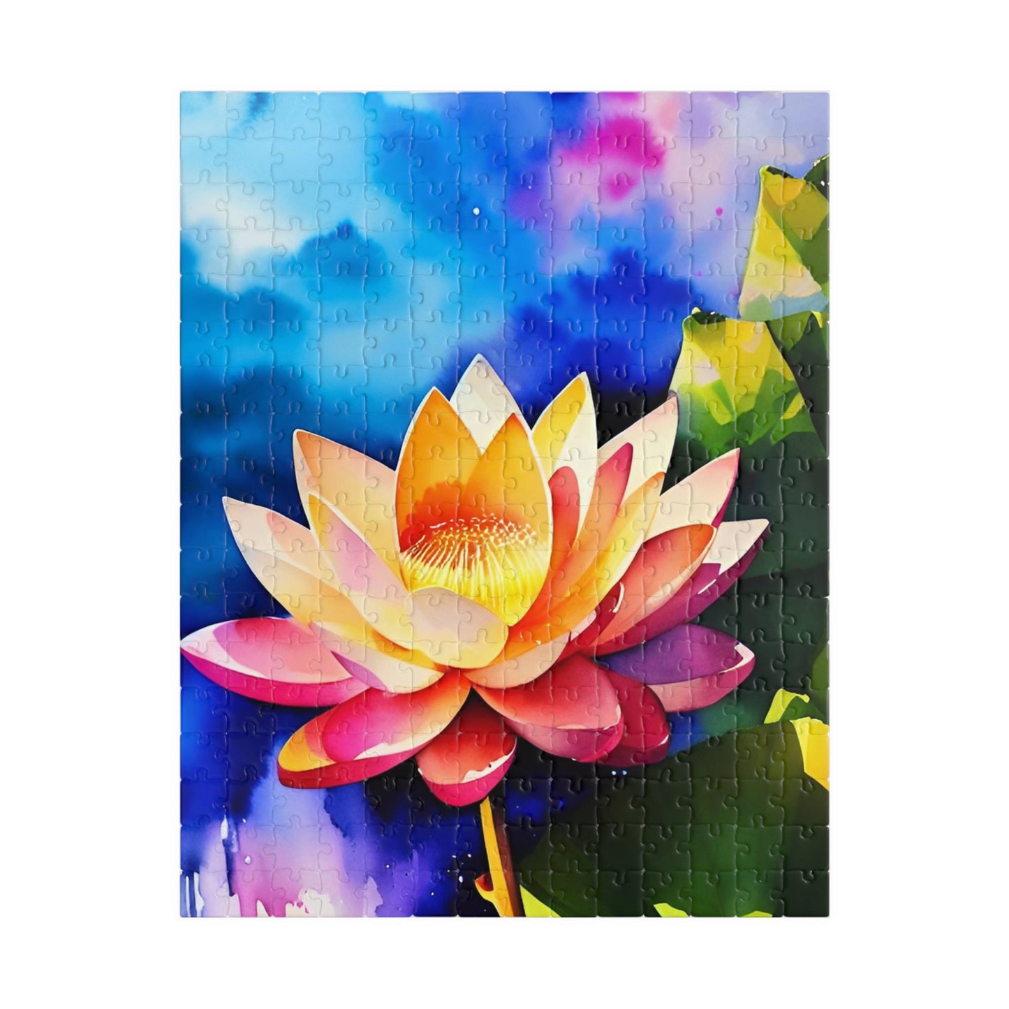 CrazyYetiClothing, CYC, Watercolor Lotus (Puzzle 110, 252, 500, 1014-piece), Puzzle