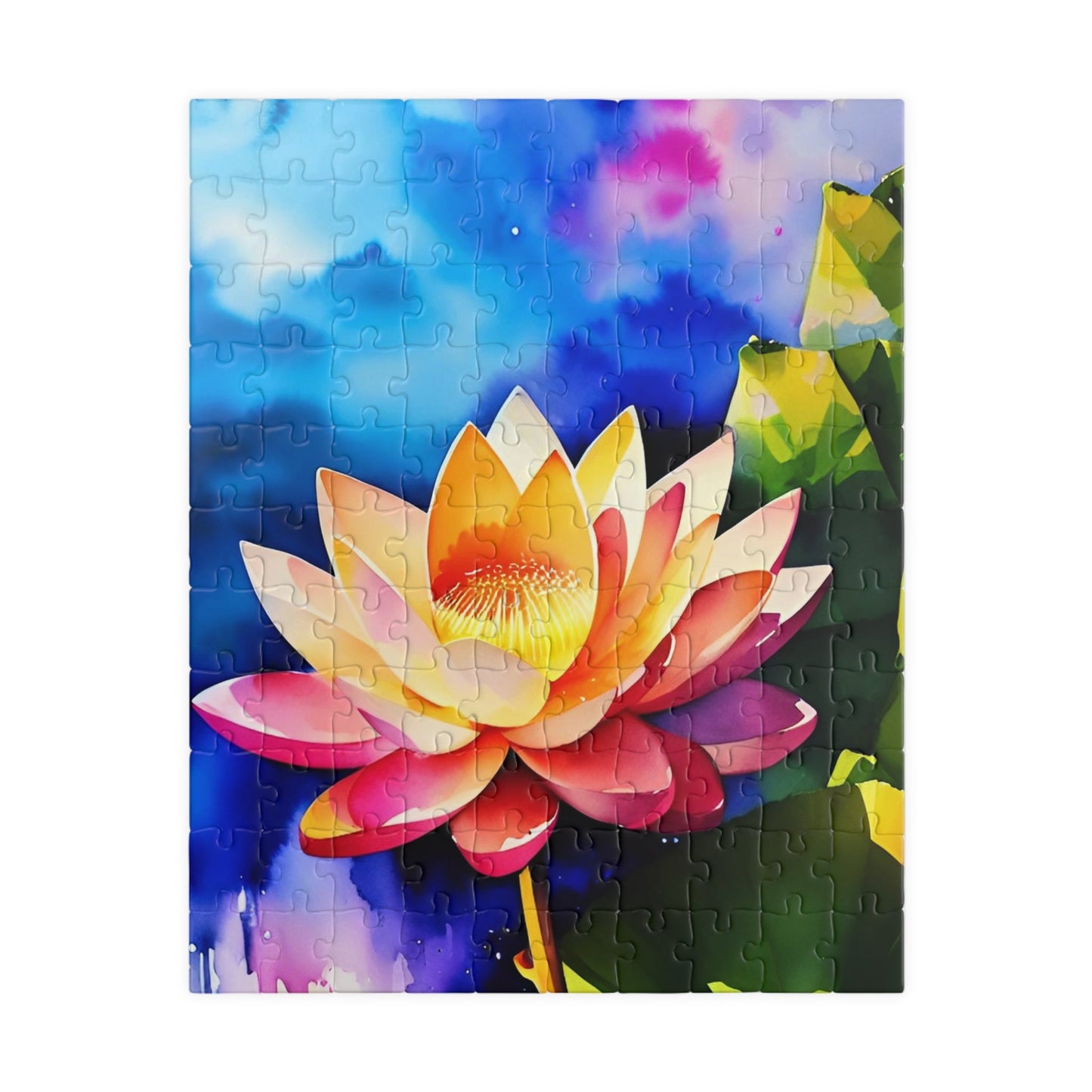 CrazyYetiClothing, CYC, Watercolor Lotus (Puzzle 110, 252, 500, 1014-piece), Puzzle