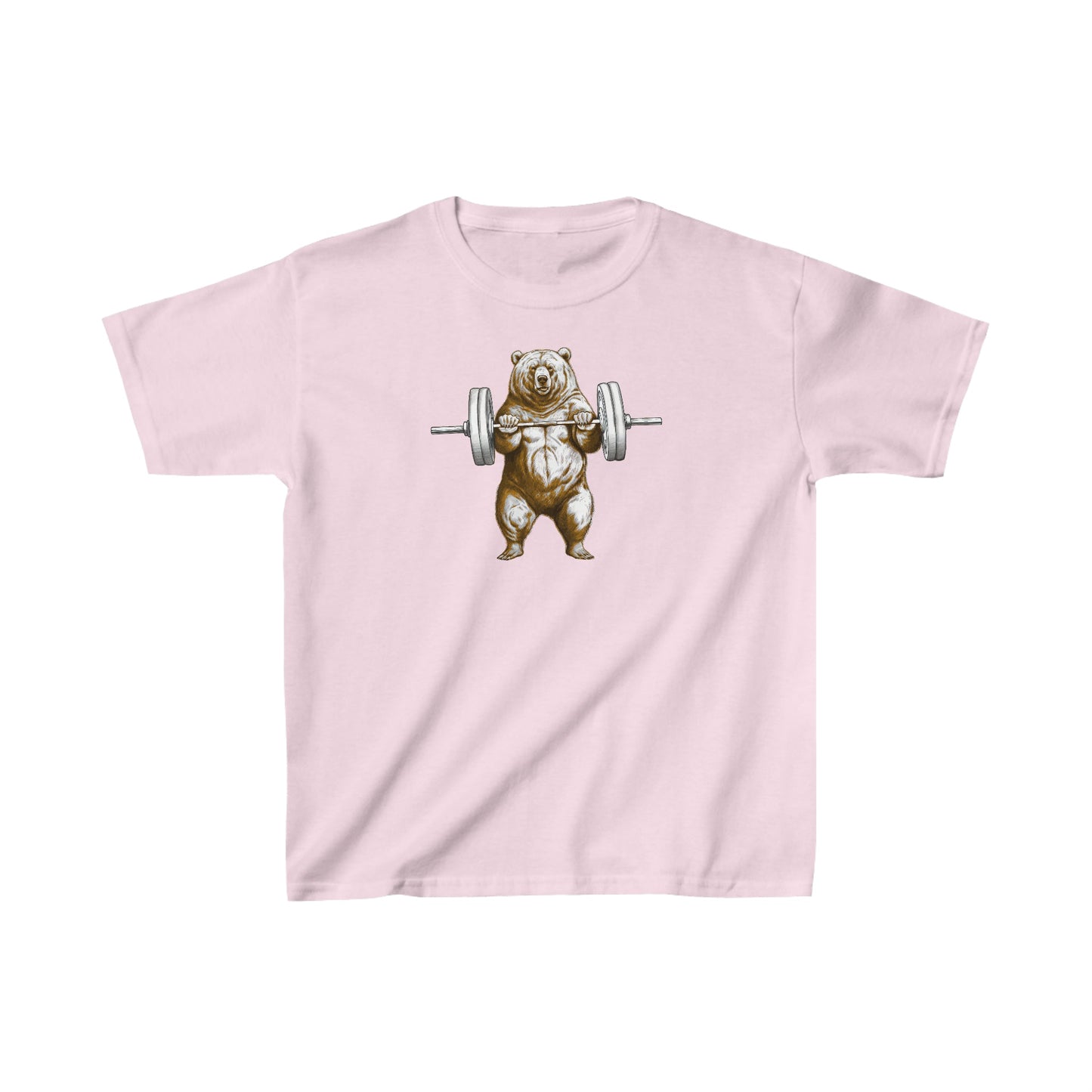 CrazyYetiClothing, CYC, Weightlifting Bear (Kids Tee), Kids clothes