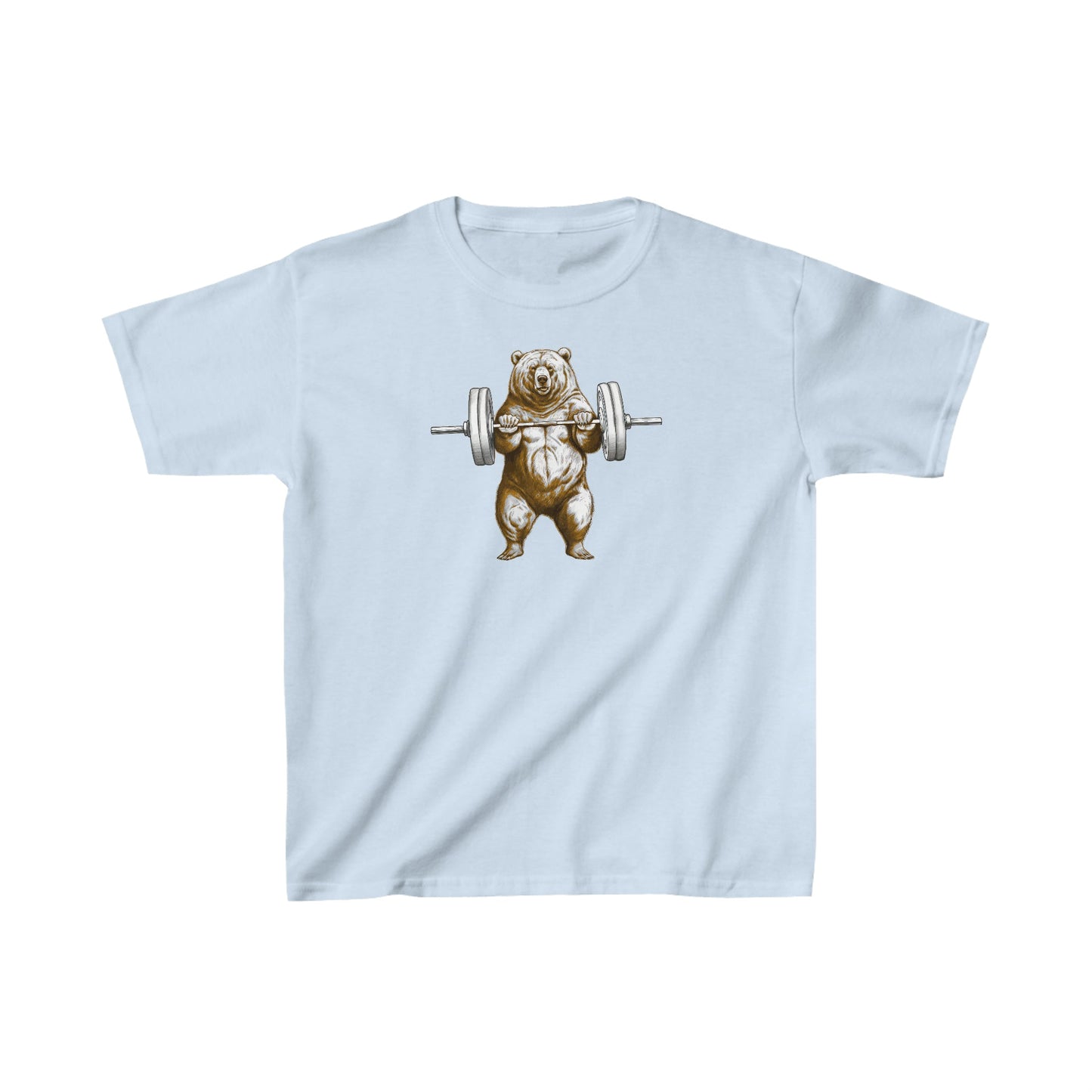 CrazyYetiClothing, CYC, Weightlifting Bear (Kids Tee), Kids clothes