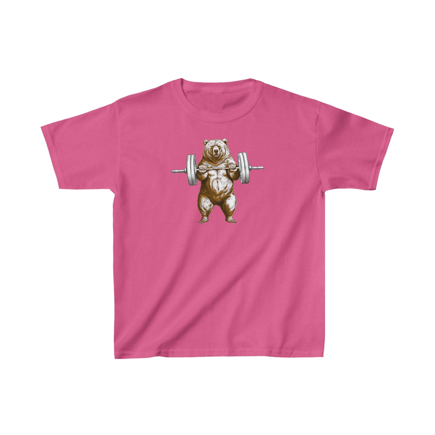 CrazyYetiClothing, CYC, Weightlifting Bear (Kids Tee), Kids clothes