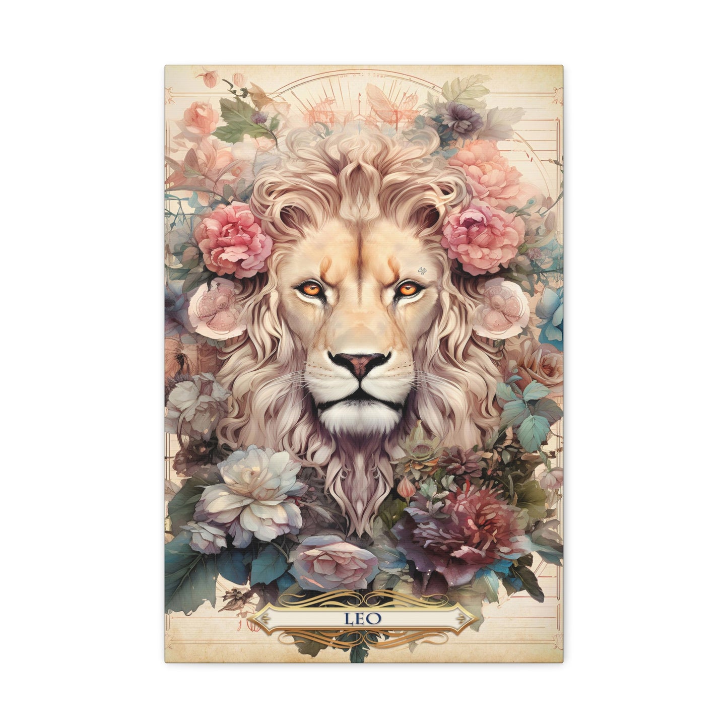 Floral Zodiac - Leo (Canvas Gallery Wraps)