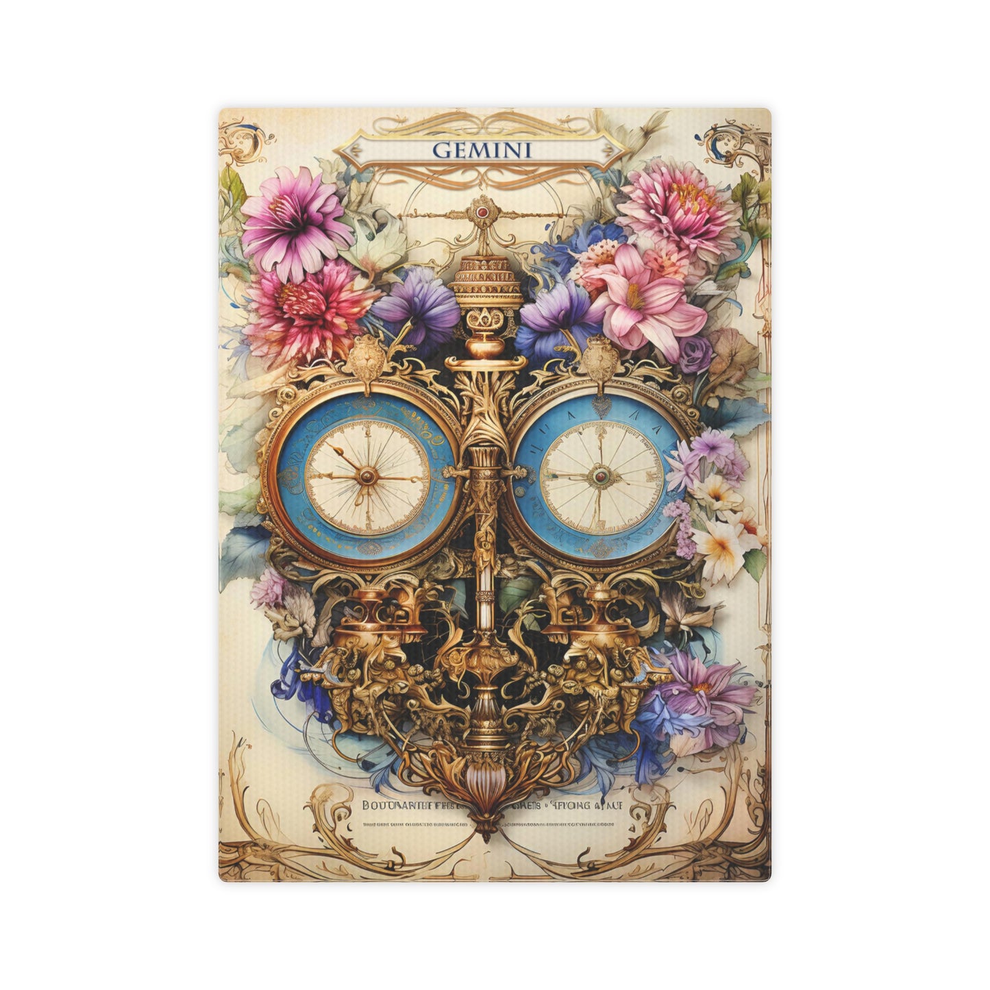 Floral Zodiac - Gemini (Canvas Photo Tile)