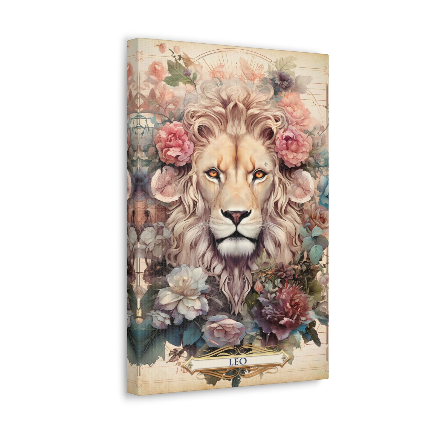 Floral Zodiac - Leo (Canvas Gallery Wraps)