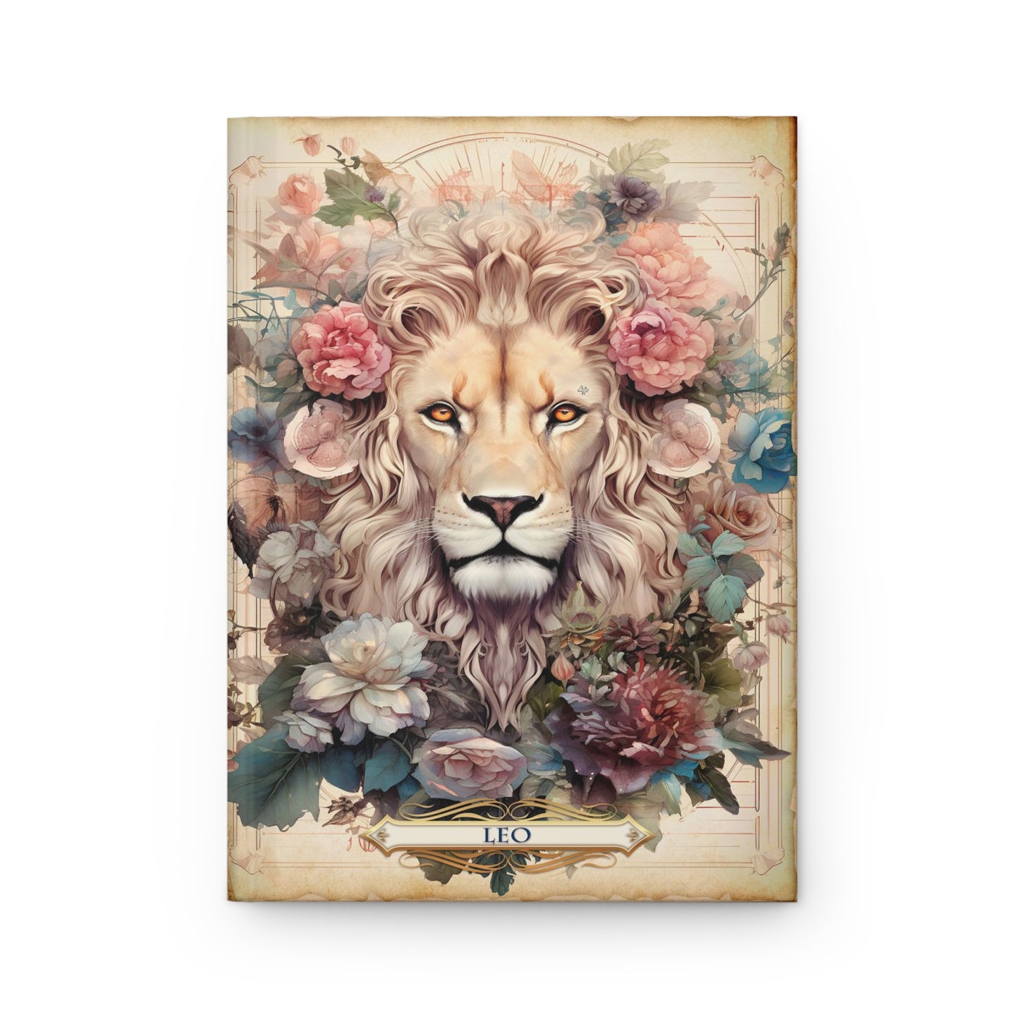 Leo - Floral Collection (Hardcover Journal Matte)