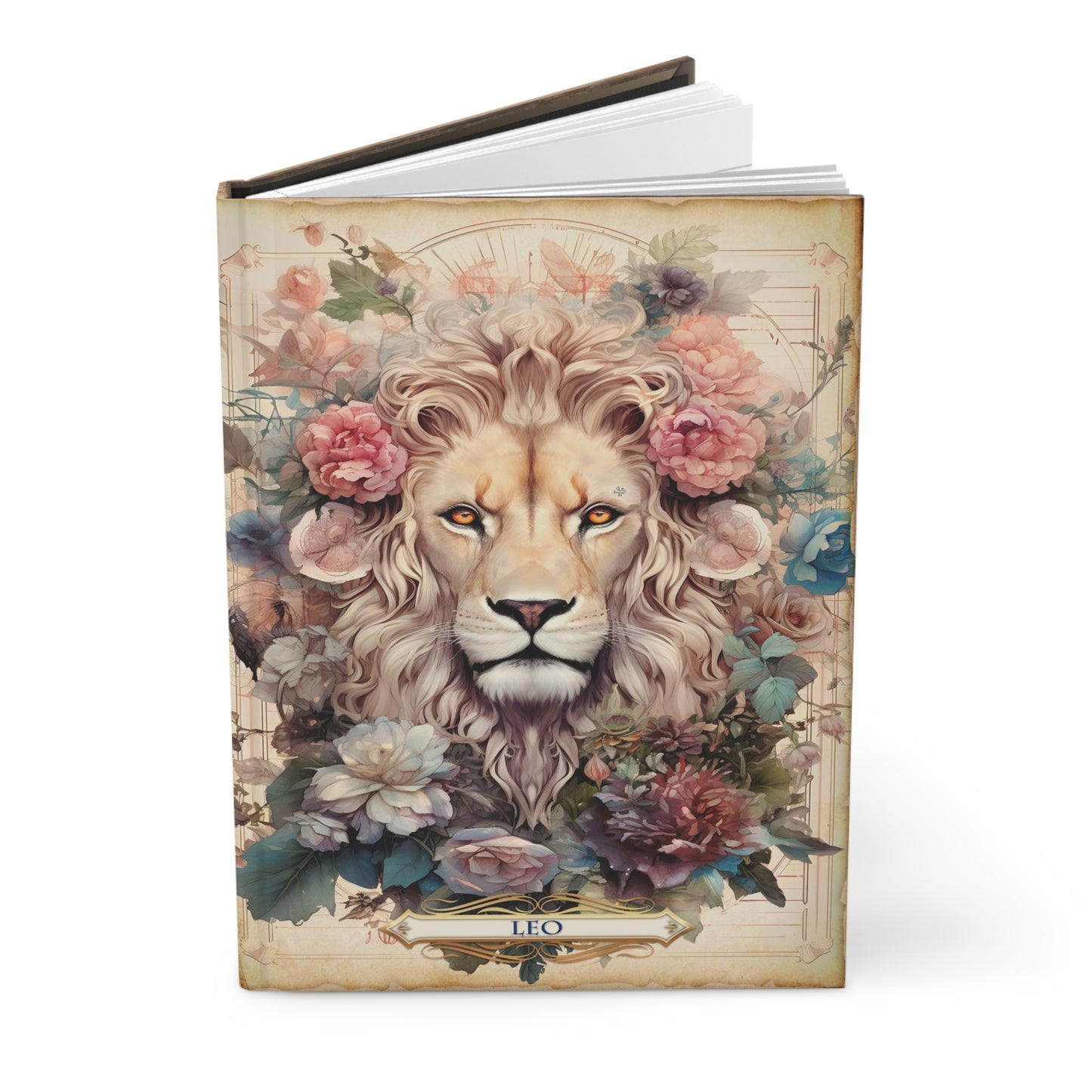 Leo - Floral Collection (Hardcover Journal Matte)