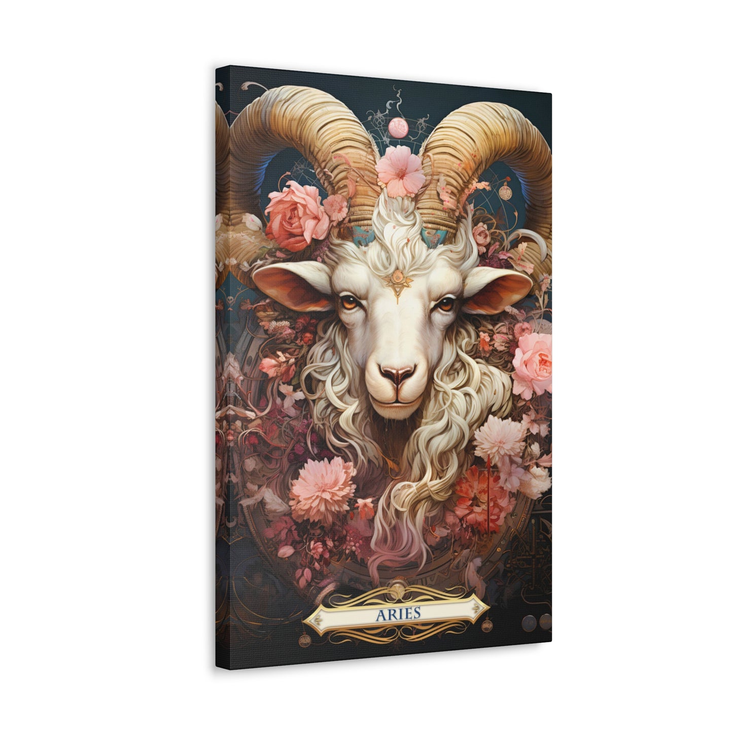 Floral Zodiac - Aries (Canvas Gallery Wraps)