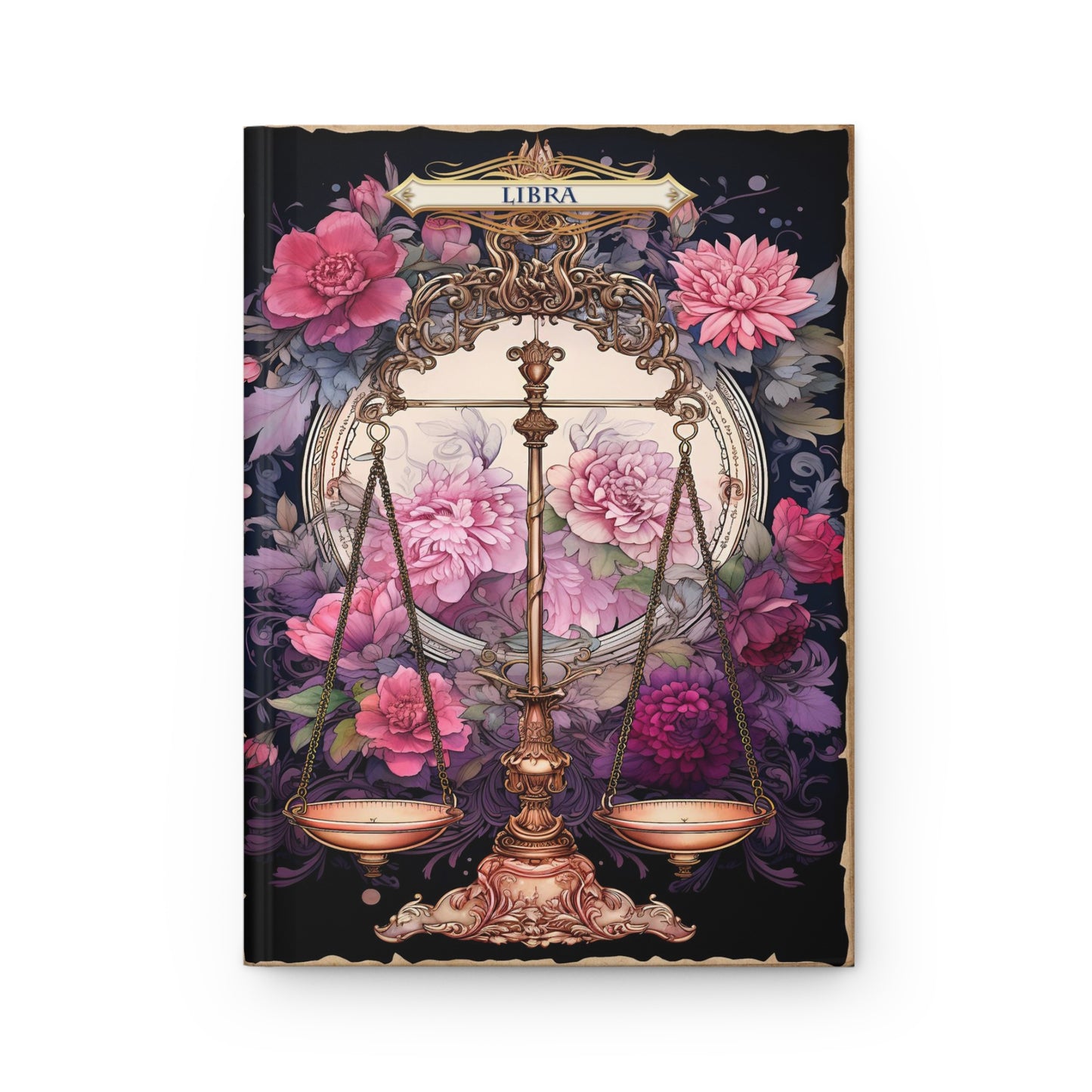 Libra - Floral Collection (Hardcover Journal Matte)