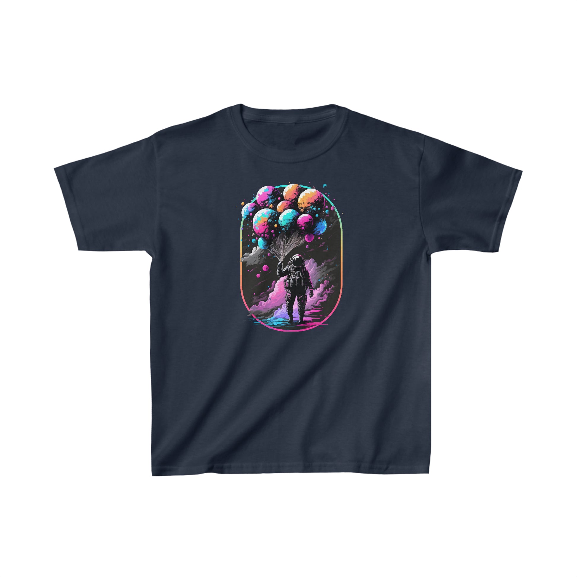 CrazyYetiClothing, CYC, Astronaut With Balloons (Kids Tee), Kids clothes