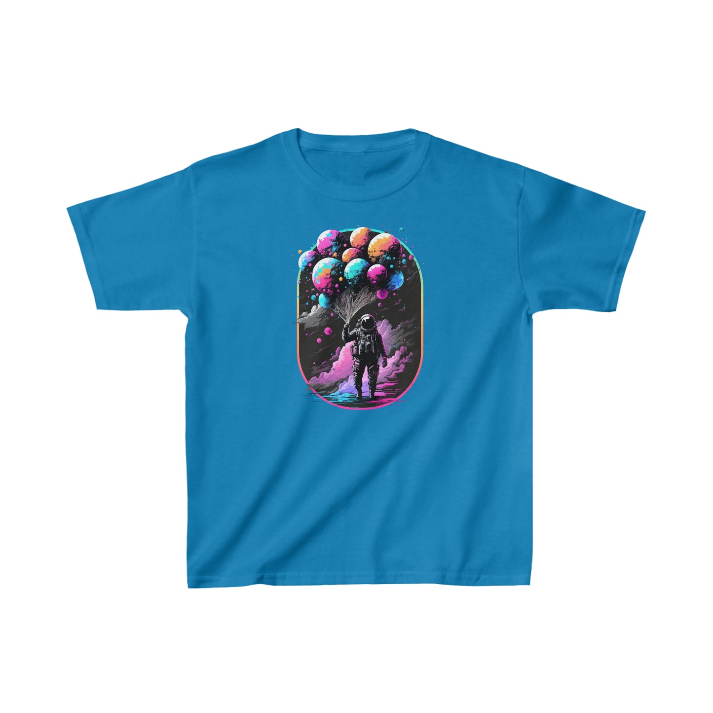 CrazyYetiClothing, CYC, Astronaut With Balloons (Kids Tee), Kids clothes