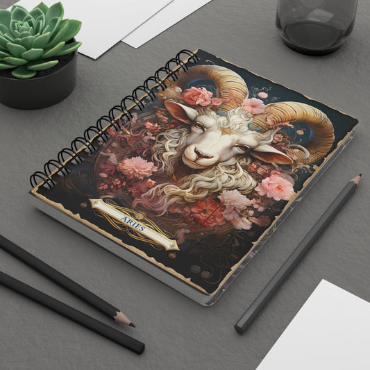 Aries - Floral Collection (Spiral Bound Journal)