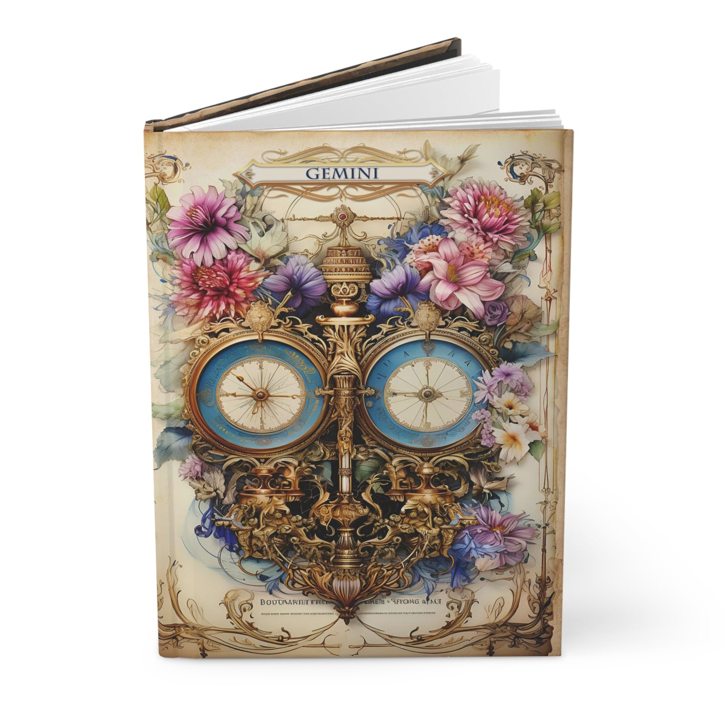 Gemini - Floral Collection (Hardcover Journal Matte)