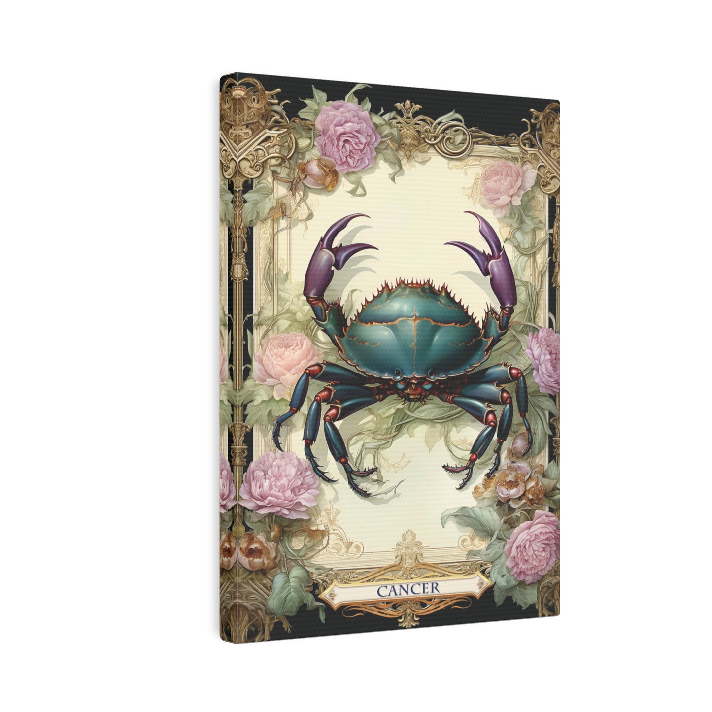 Floral Zodiac - Cancer (Canvas Photo Tile)