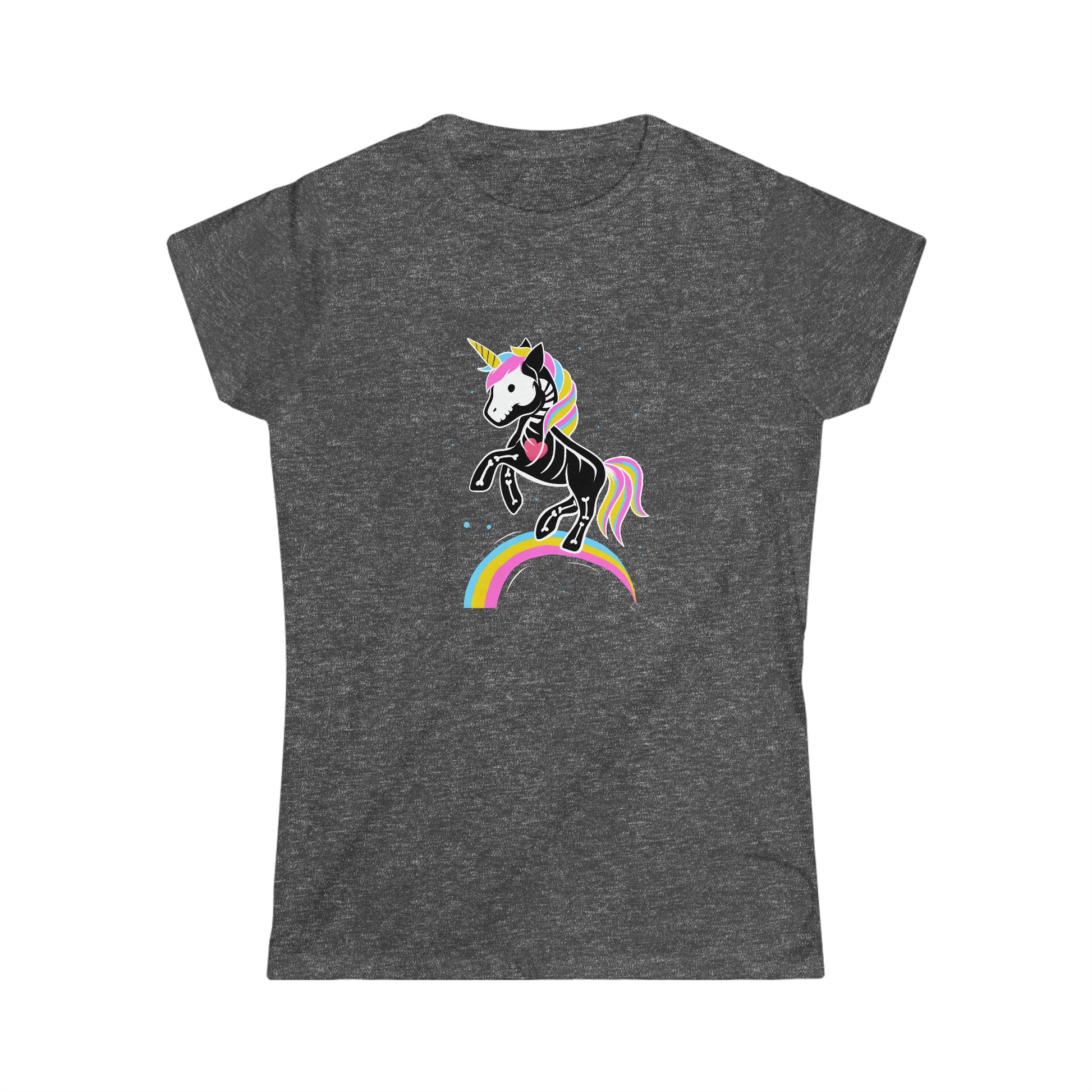 CrazyYetiClothing, CYC, Bones the Unicorn (Women's Softstyle Tee), T-Shirt