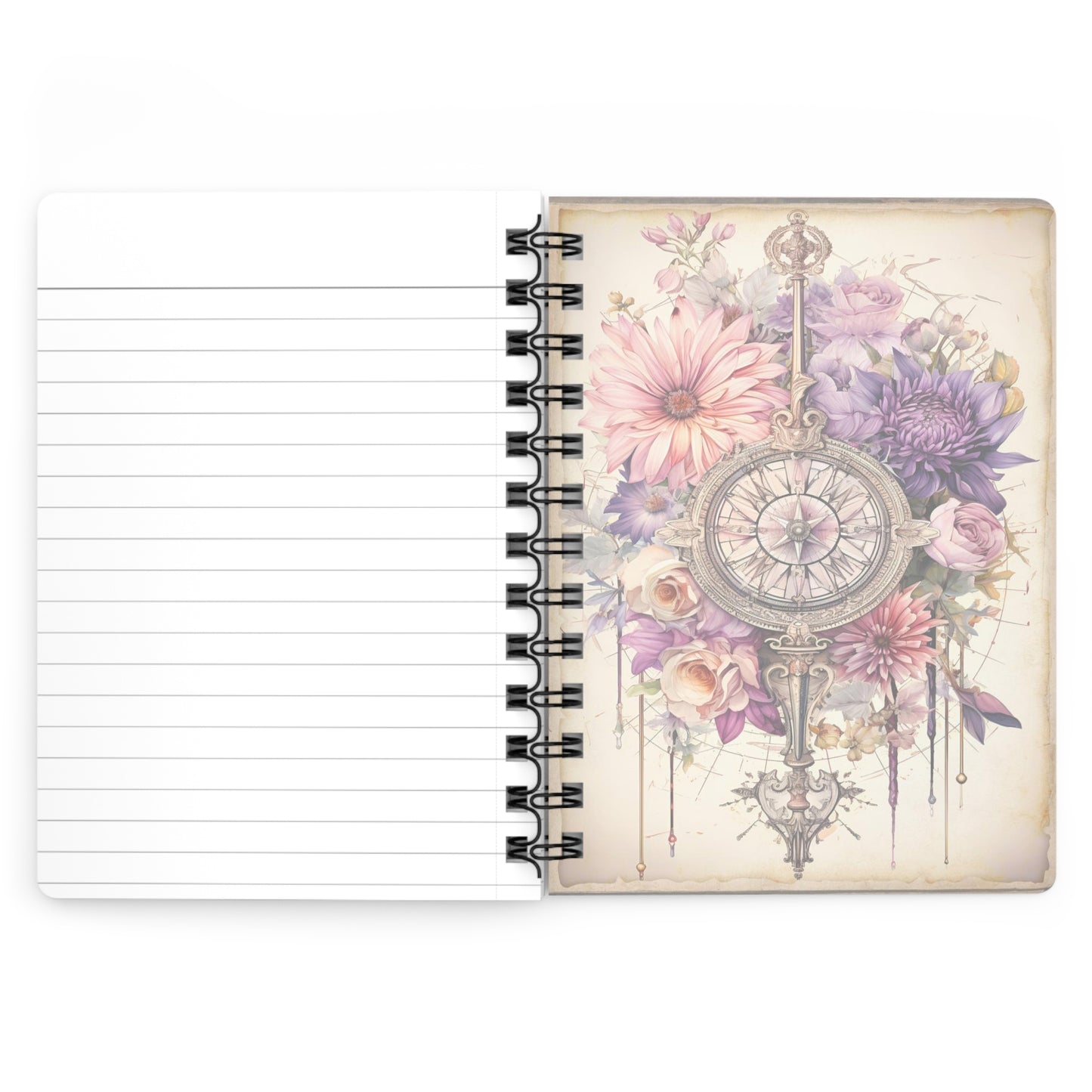Libra - Floral Collection (Spiral Bound Journal)