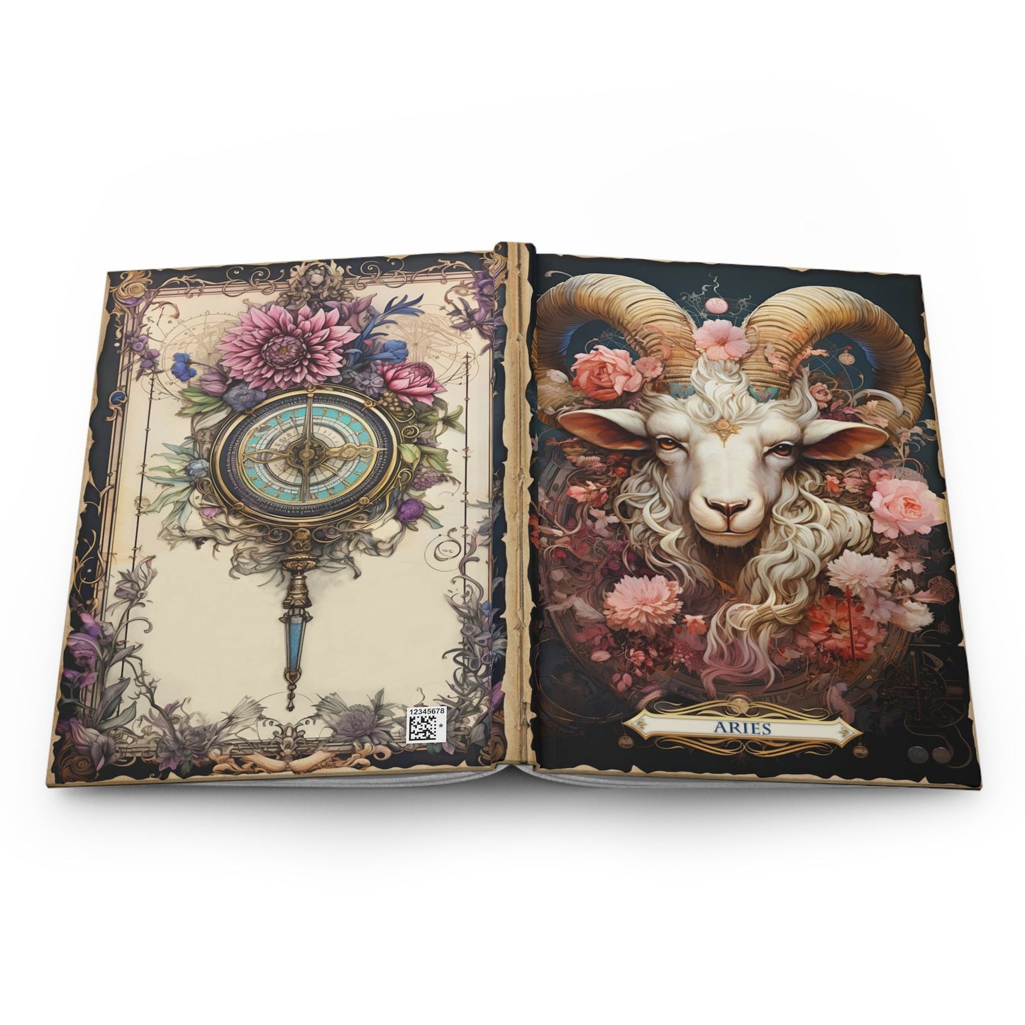 CrazyYetiClothing, CYC, Aries - Floral Collection (Hardcover Journal Matte), Paper products