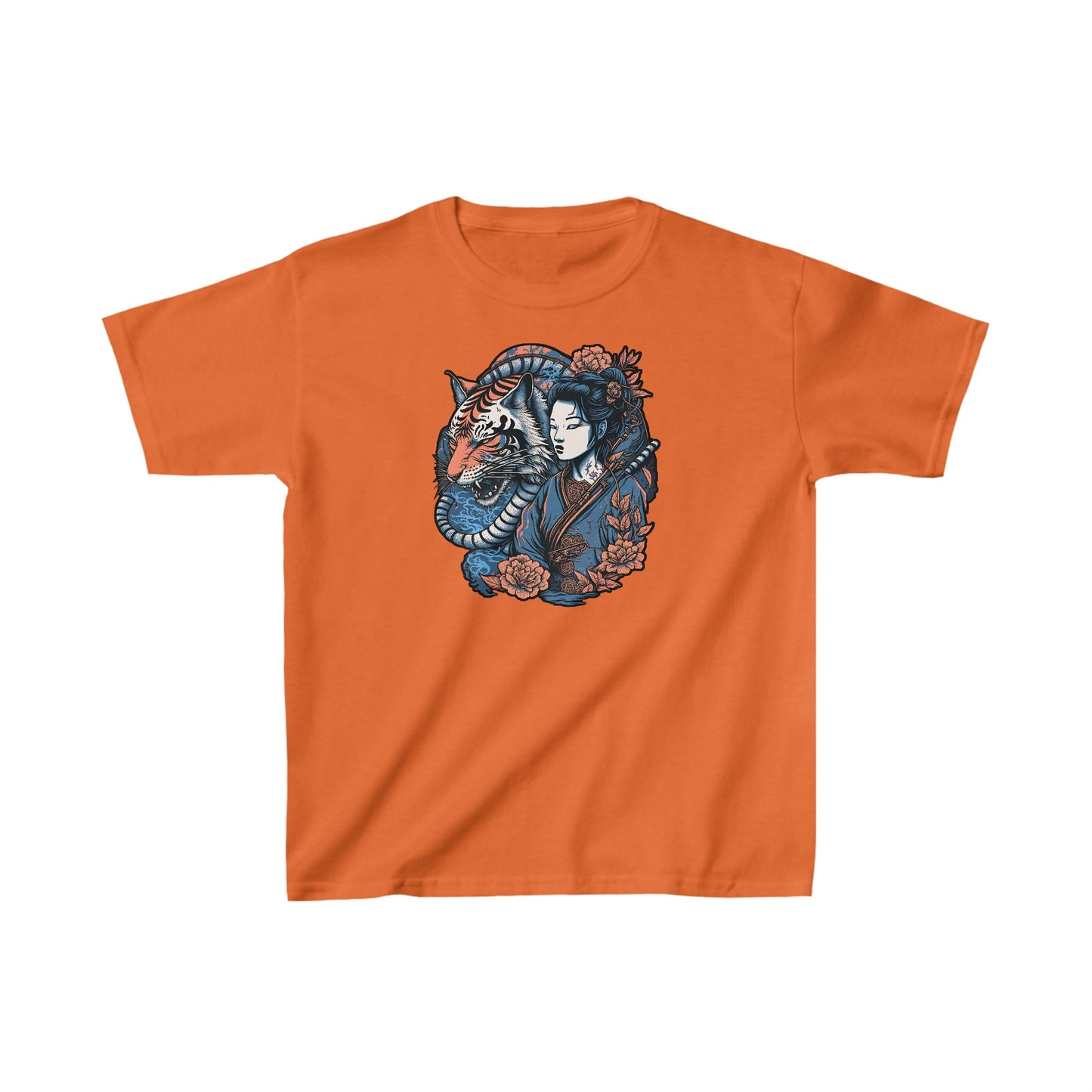 CrazyYetiClothing, CYC, Asian Woman w/ Tiger (Kids Tee), Kids clothes