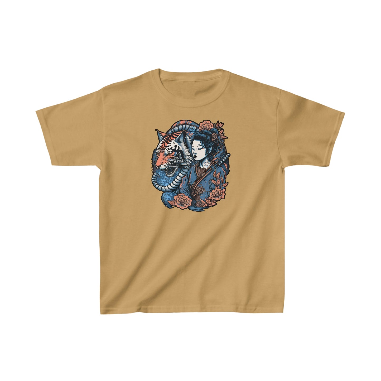 CrazyYetiClothing, CYC, Asian Woman w/ Tiger (Kids Tee), Kids clothes