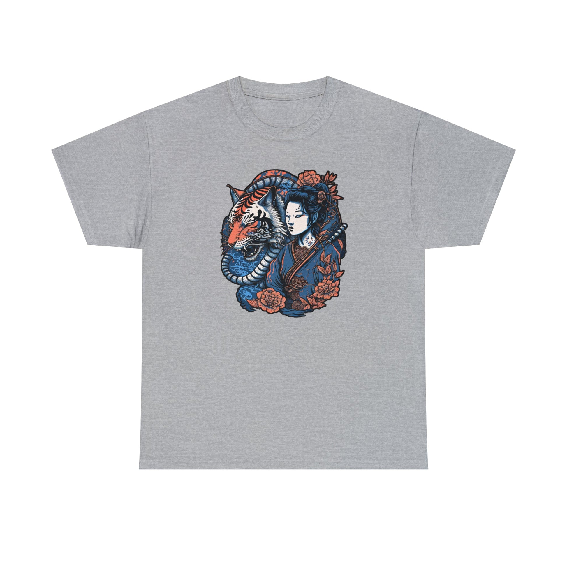 CrazyYetiClothing, CYC, Asian Woman w/ Tiger (Unisex Tee), T-Shirt