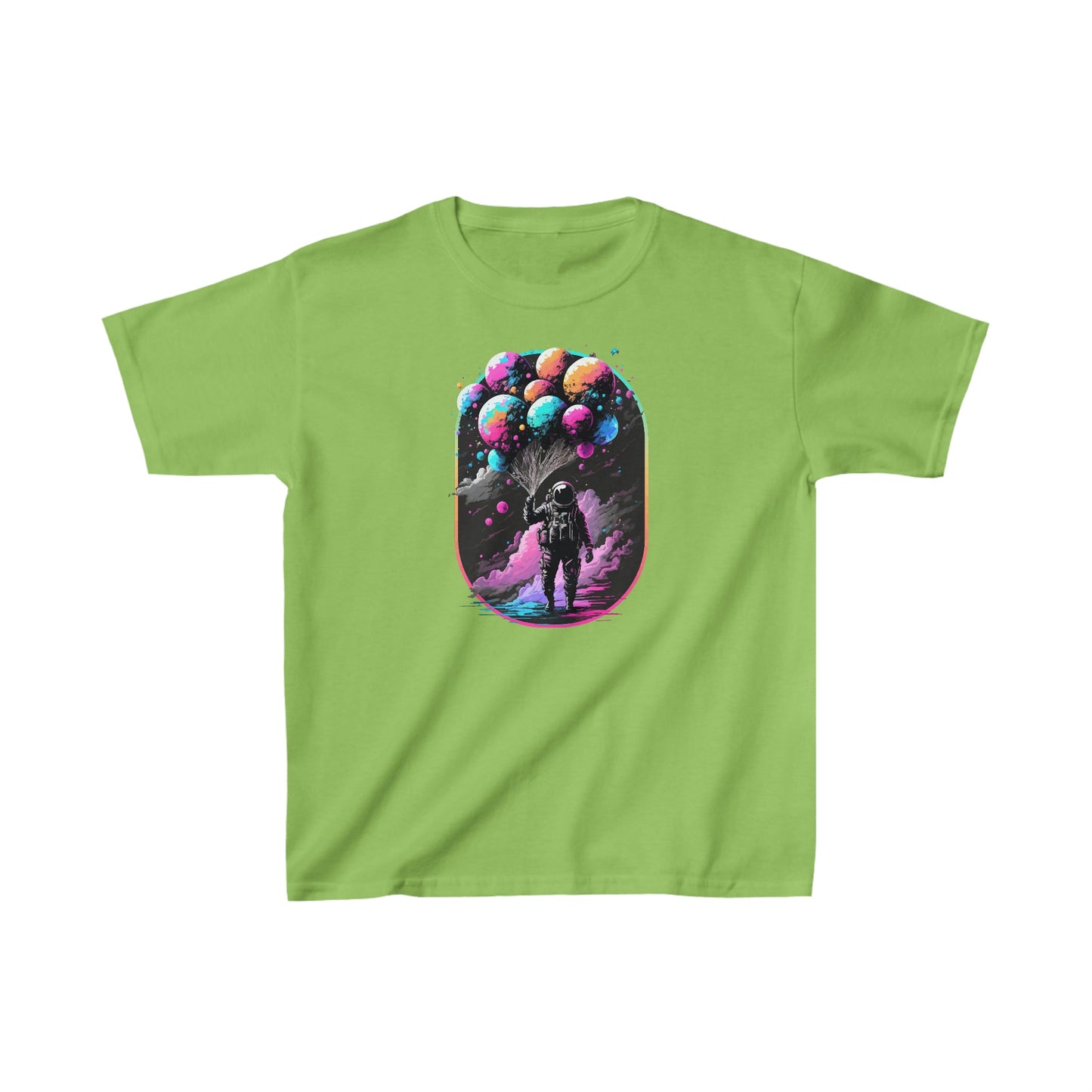 CrazyYetiClothing, CYC, Astronaut With Balloons (Kids Tee), Kids clothes