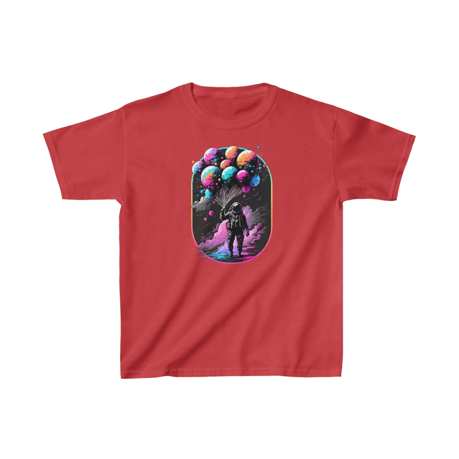 CrazyYetiClothing, CYC, Astronaut With Balloons (Kids Tee), Kids clothes
