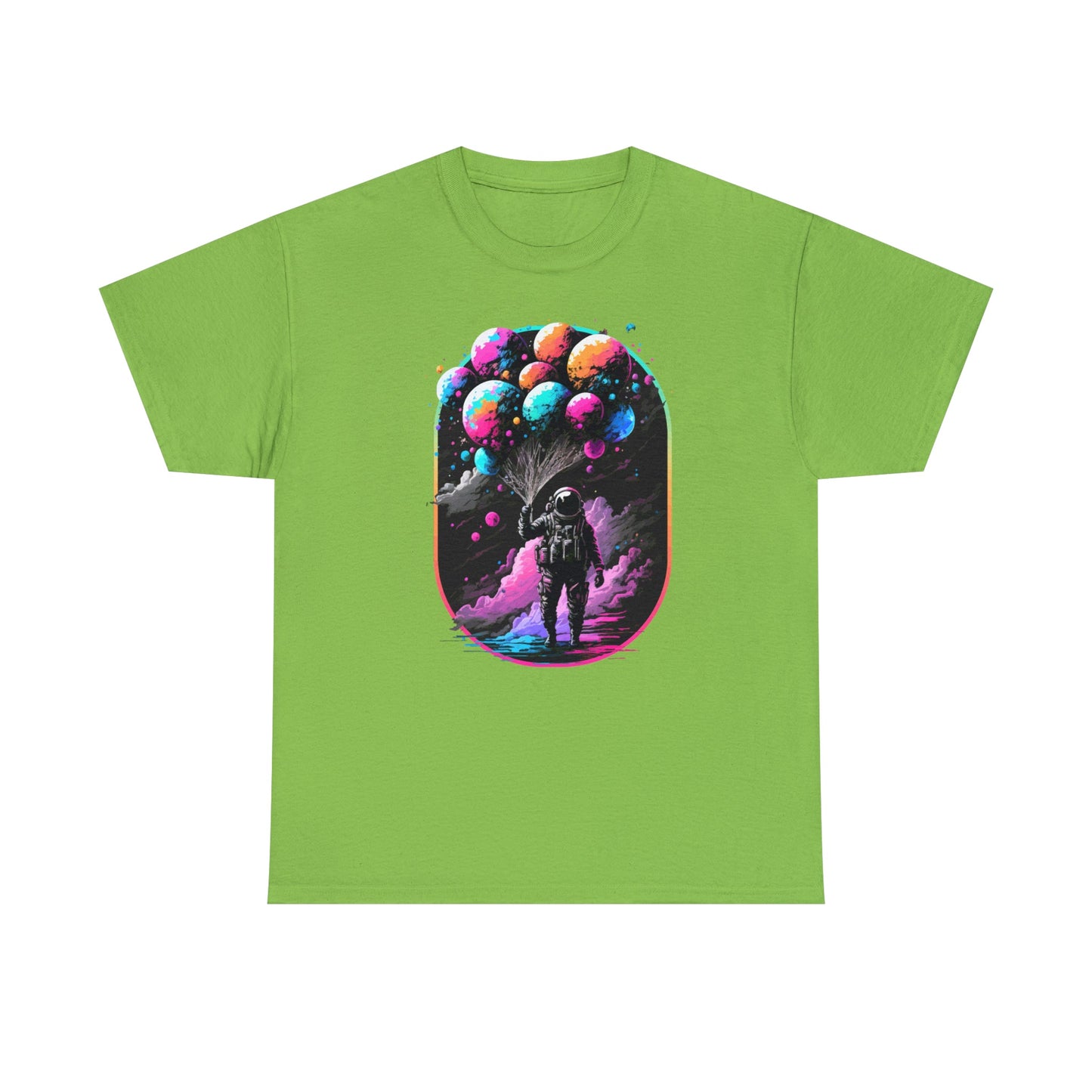 CrazyYetiClothing, CYC, Astronaut With Balloons (Unisex Tee), T-Shirt
