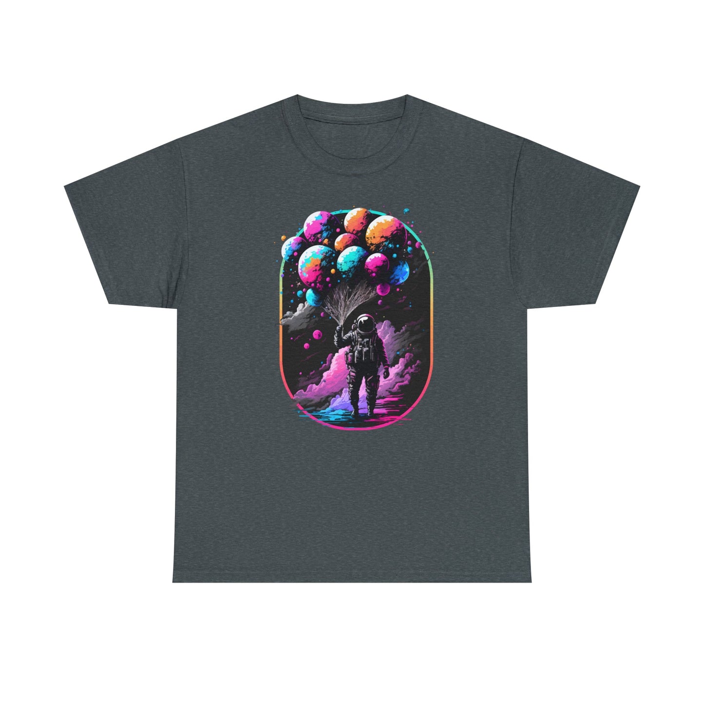 CrazyYetiClothing, CYC, Astronaut With Balloons (Unisex Tee), T-Shirt