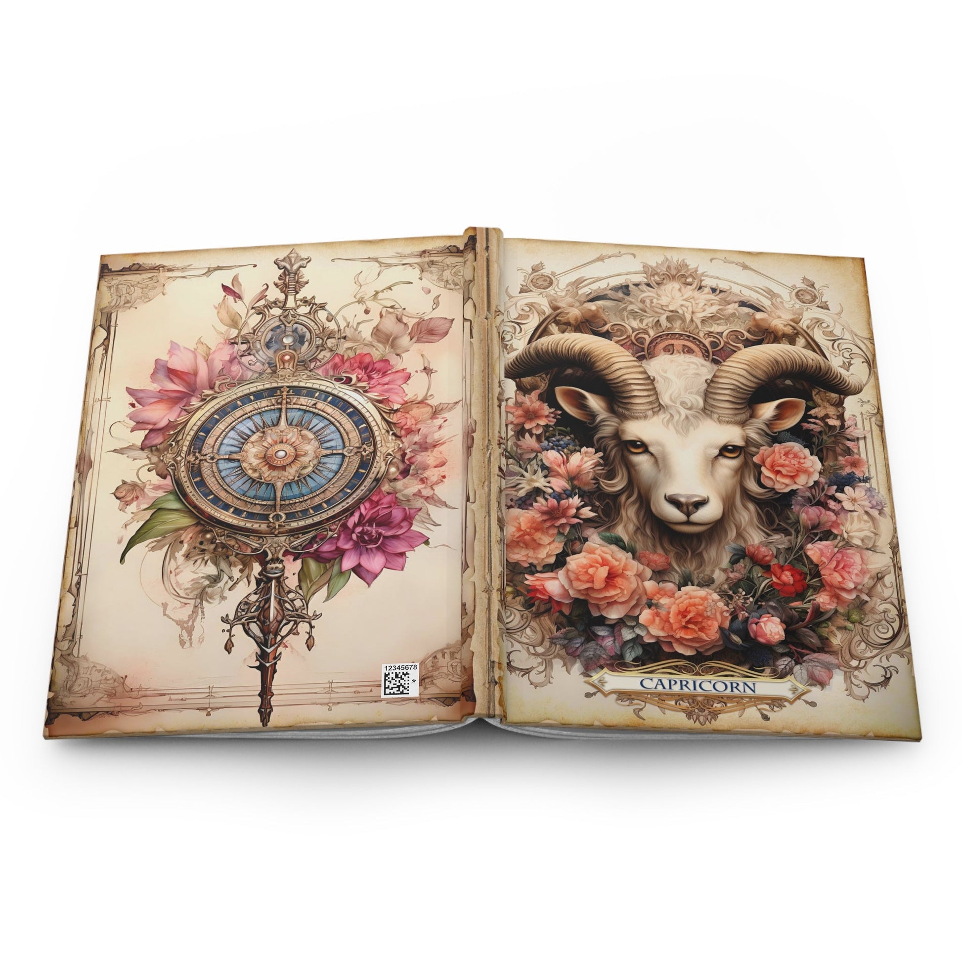 CrazyYetiClothing, CYC, Capricorn - Floral Collection (Hardcover Journal Matte), Paper products